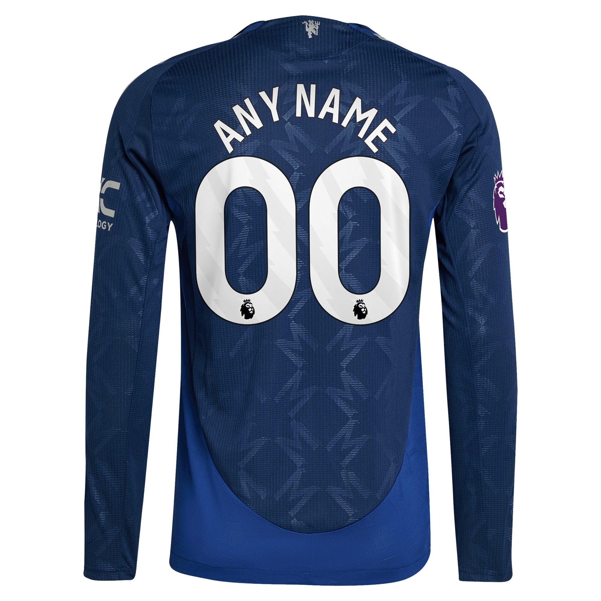 Manchester United adidas 2024/25 Away Long Sleeve Custom Jersey - Navy