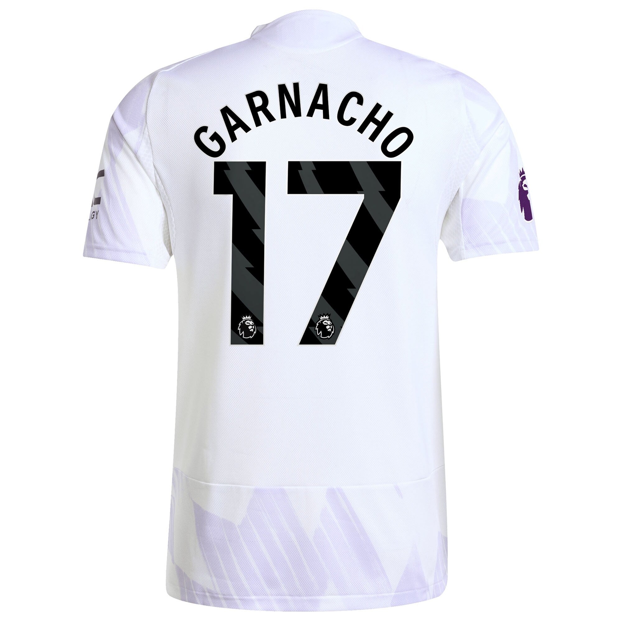 Alejandro Garnacho Manchester United 2025/26 Away Player Shirt - White