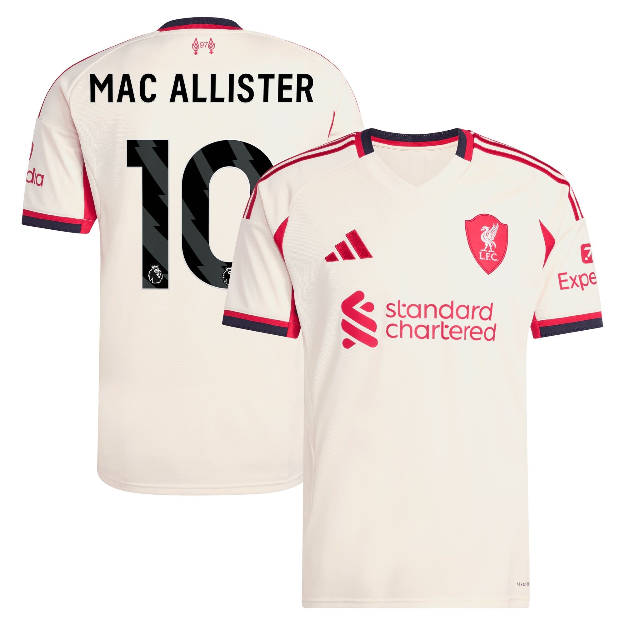 Alexis Mac Allister Liverpool 2025/26 Away Player Shirt - White