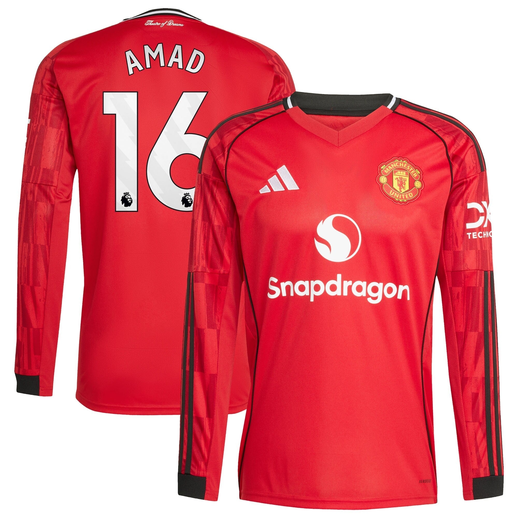 Amad Diallo Manchester United Home 2025/26 Player Long Sleeve Shirt - Red