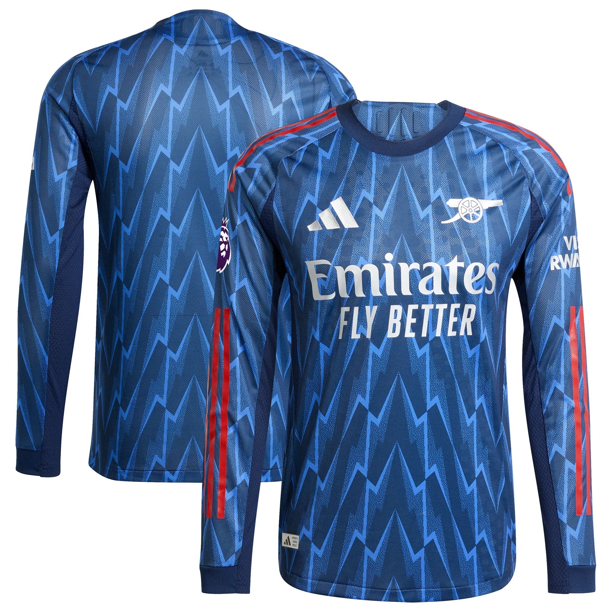 Arsenal 2025/26 Away Long Sleeve Shirt with Patch - Blue