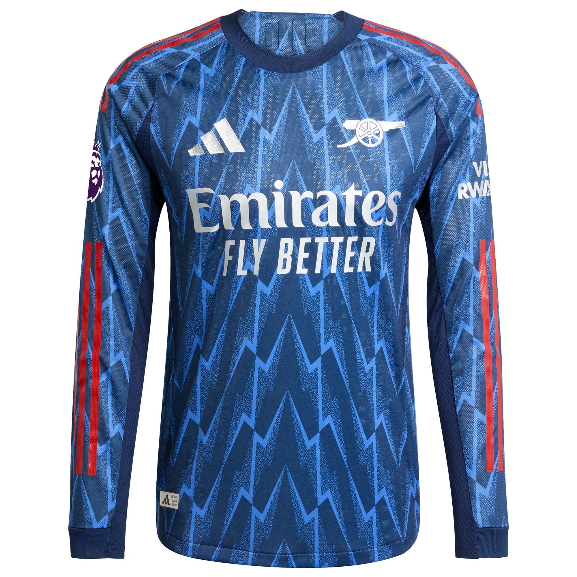 Arsenal 2025/26 Away Long Sleeve Shirt with Patch - Blue