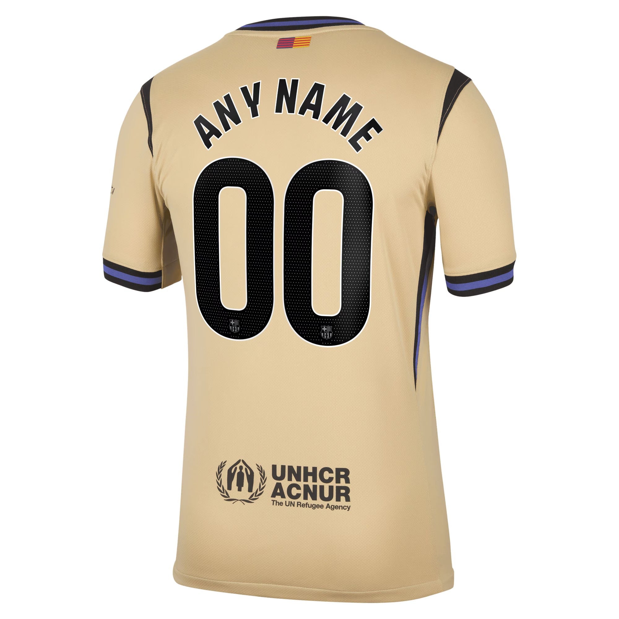 Barcelona 2025/26 Away Stadium Custom Shirt - Gold
