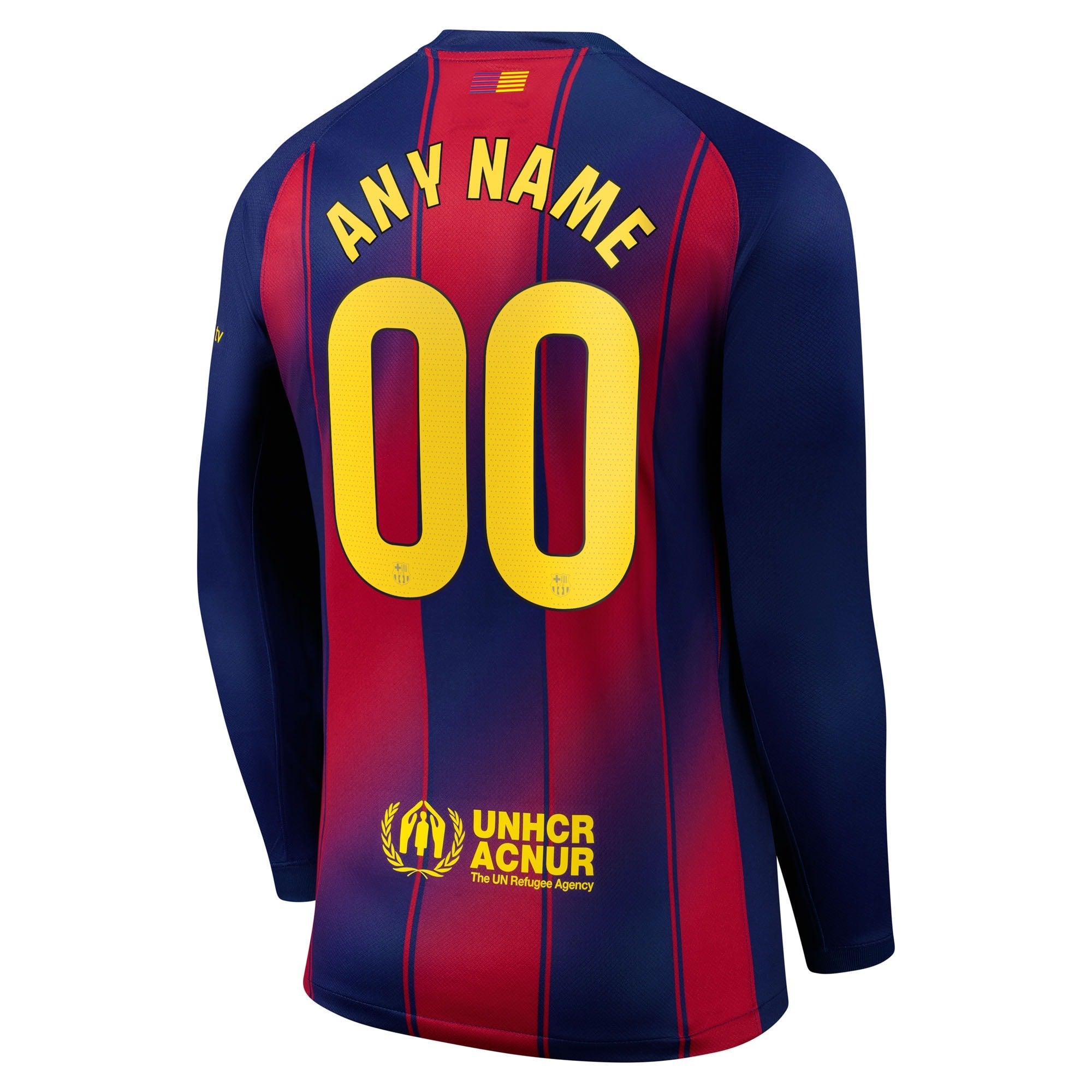 Barcelona 2025/26 Home Long Sleeve Custom Shirt - Navy
