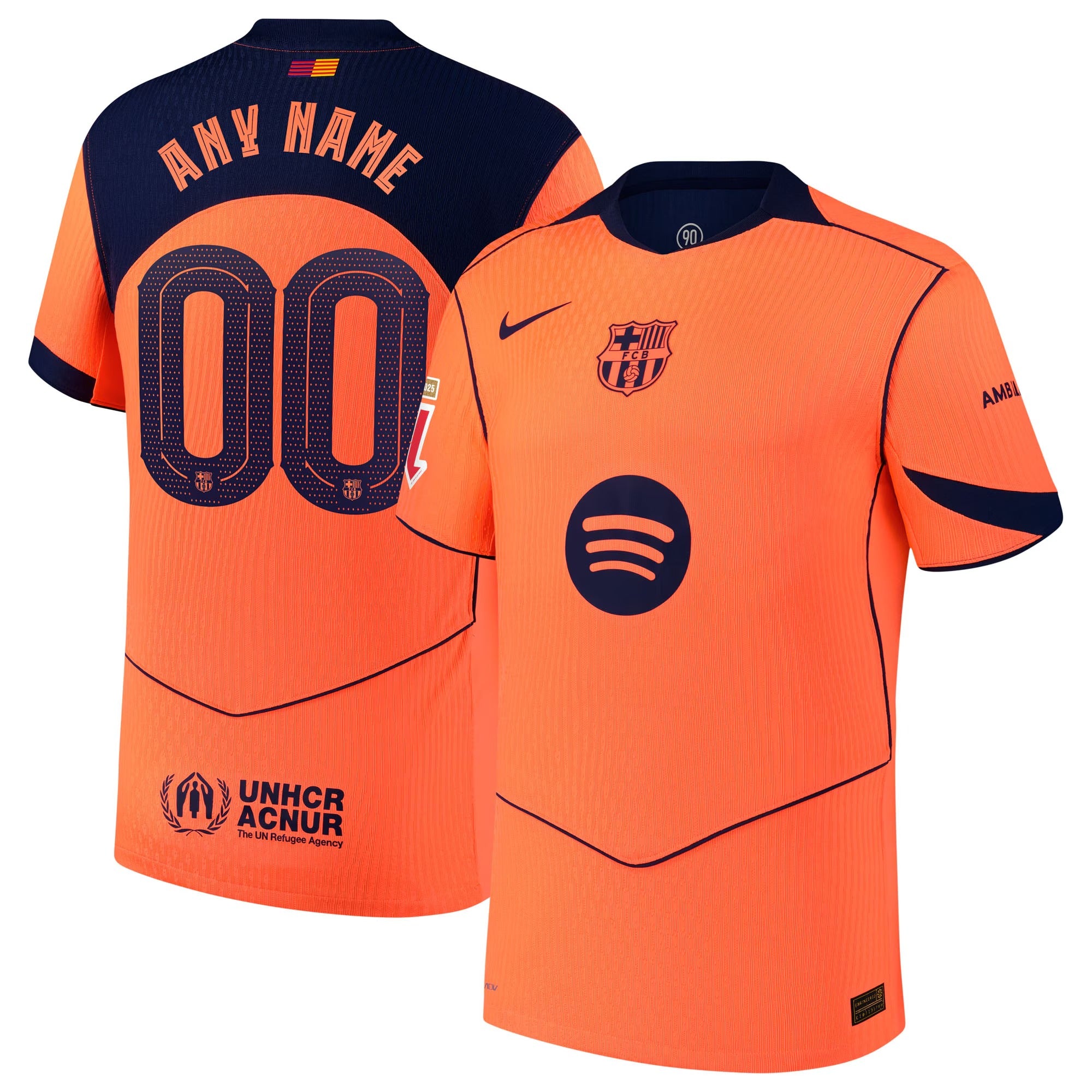 Barcelona 2025/26 Third Custom Shirt - Orange