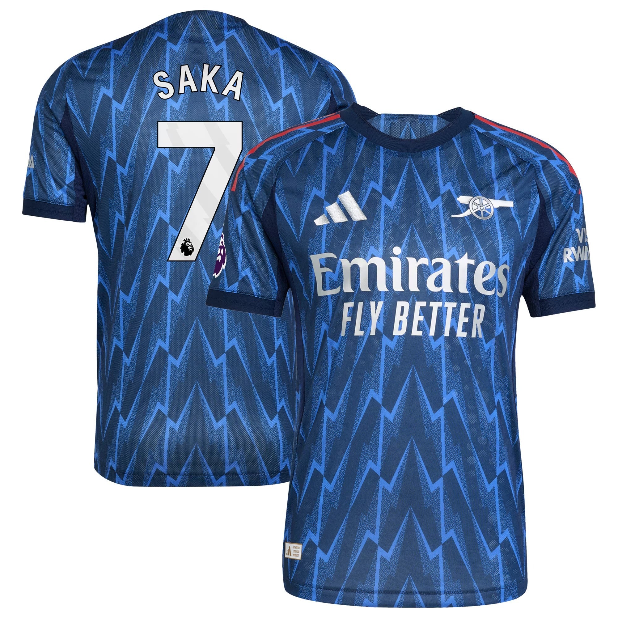 Bukayo Saka Arsenal 2025/26 Away Player Shirt - Blue