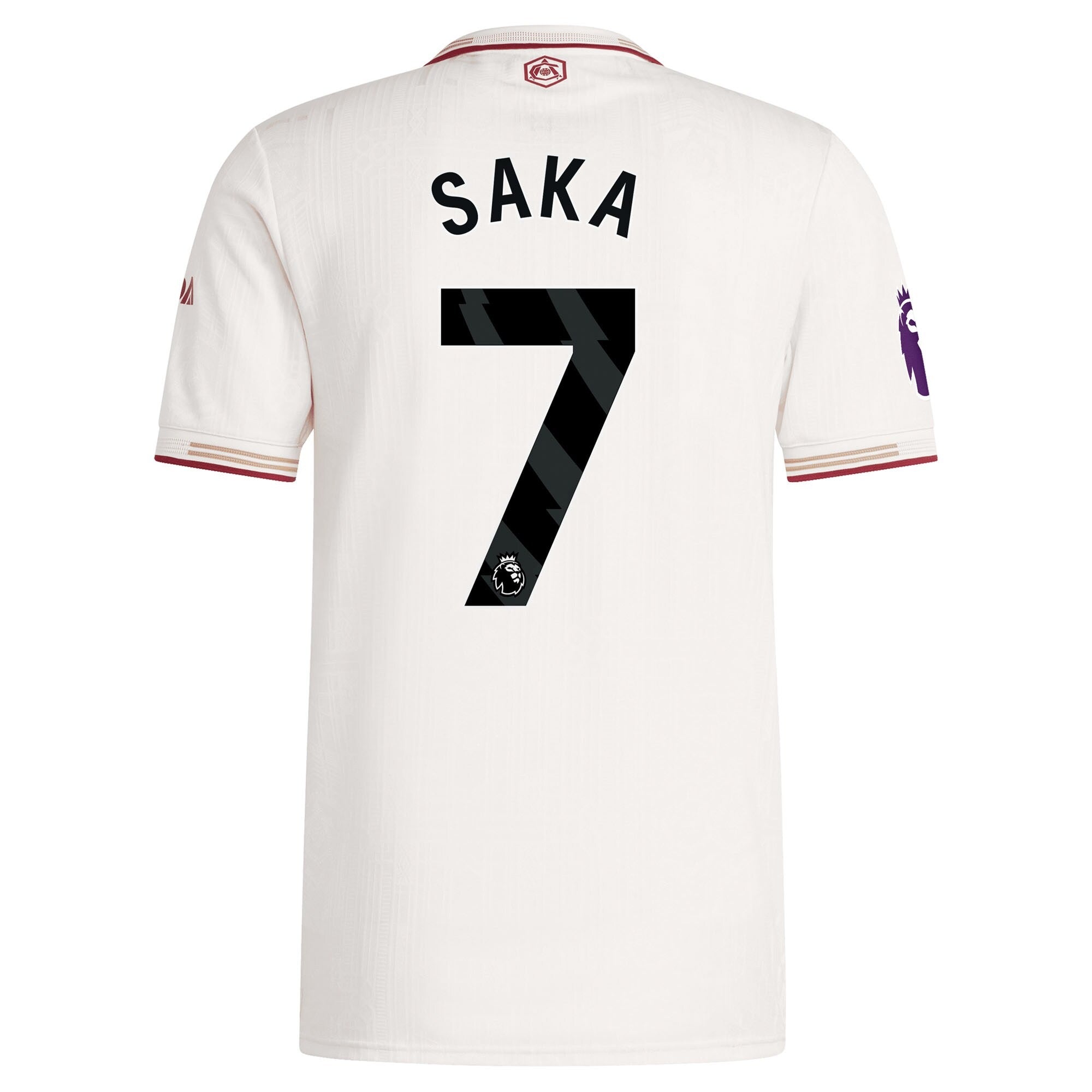 Bukayo Saka Arsenal 2025/26 Third Player Shirt - White