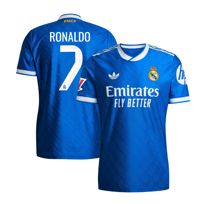 Cristiano Ronaldo 7 Real Madrid 2025/26 Third Player Shirt - Blue