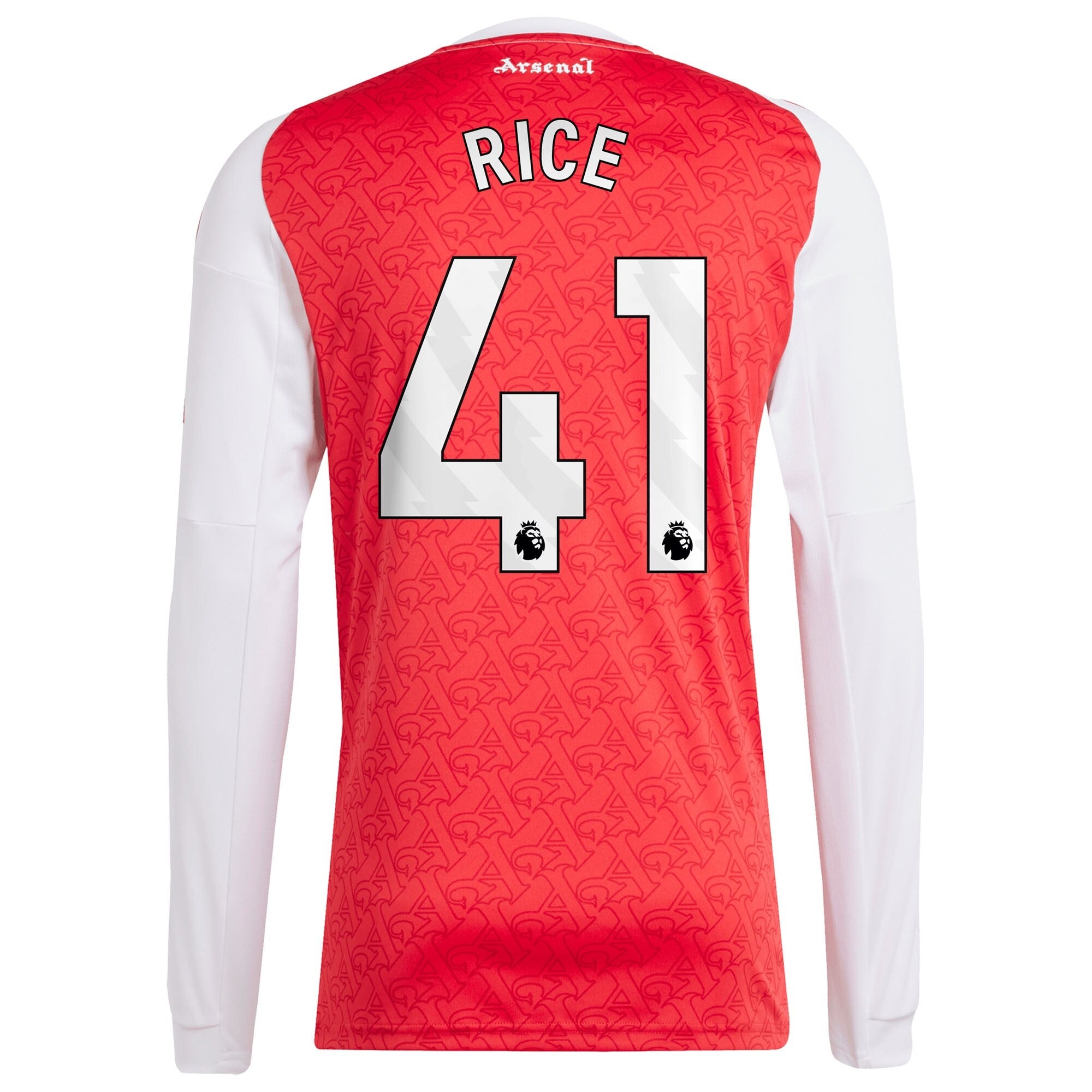 Declan Rice Arsenal 2025/26 Home Long Sleeve Player Shirt - Red