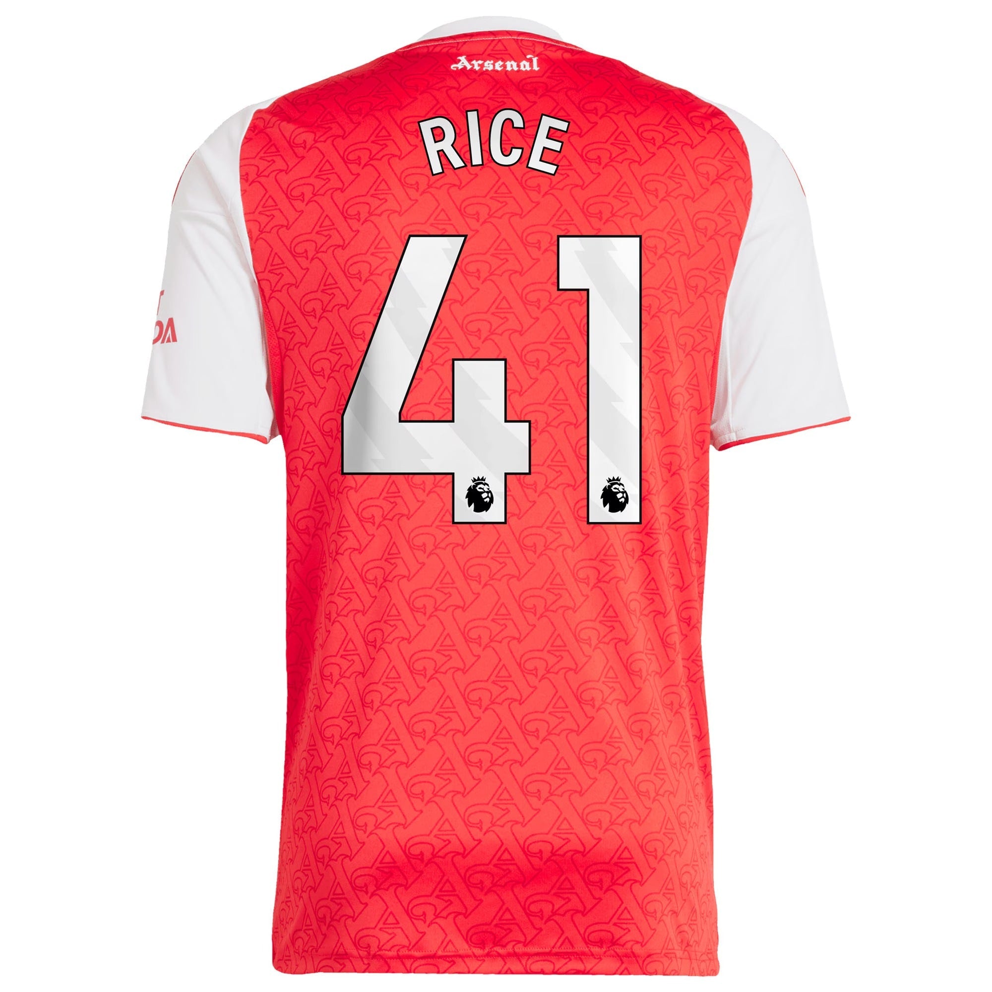 Declan Rice Arsenal 2025/26 Home Player Shirt - Red