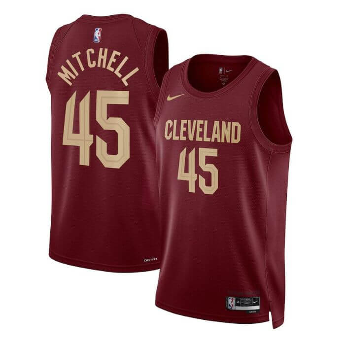 Donovan Mitchell Cleveland Cavaliers Unisex 2022/23 Jersey - Burgundy - Jersey Teams World