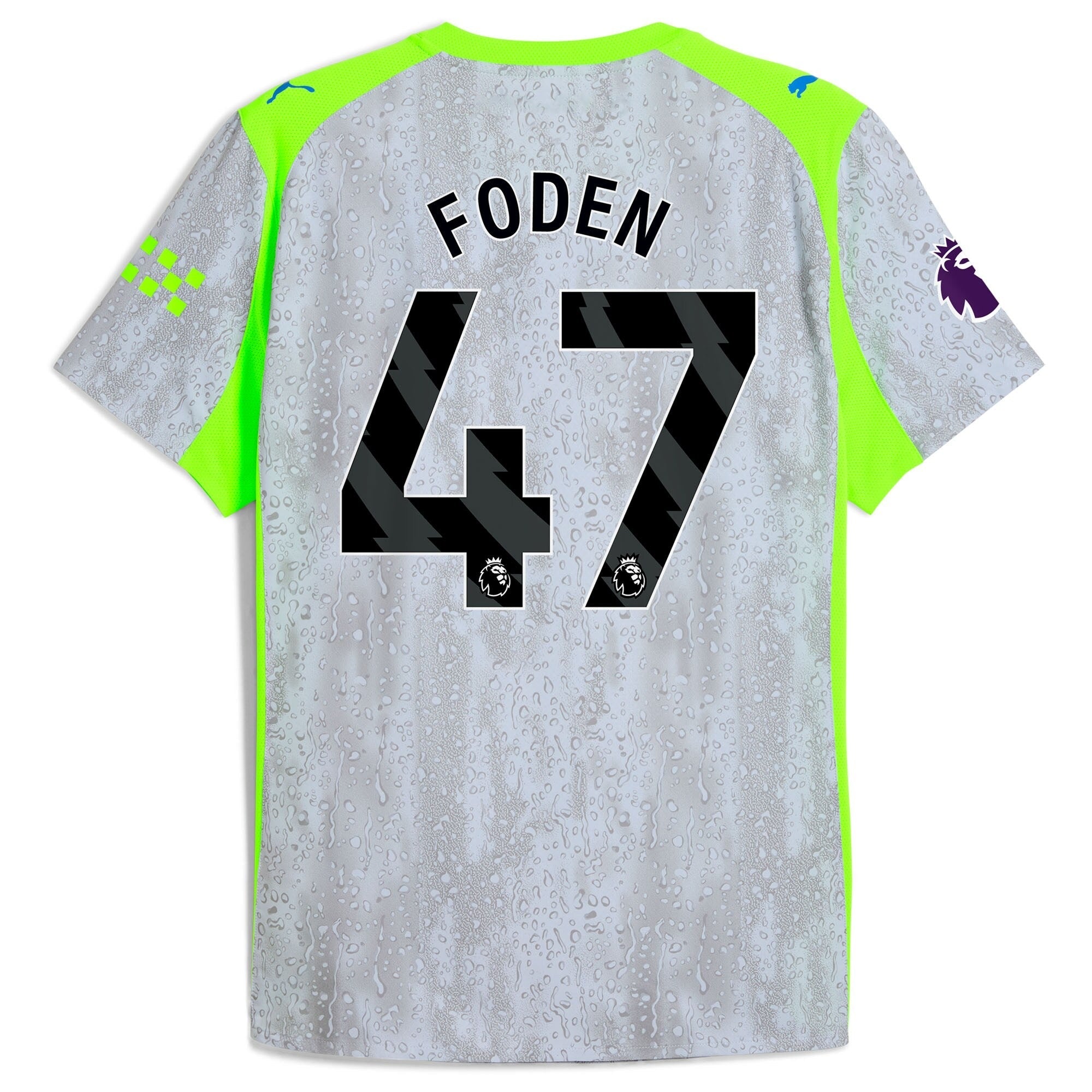 Foden 47 Manchester City 2025/26 Third Shirt - Green/Neon Green