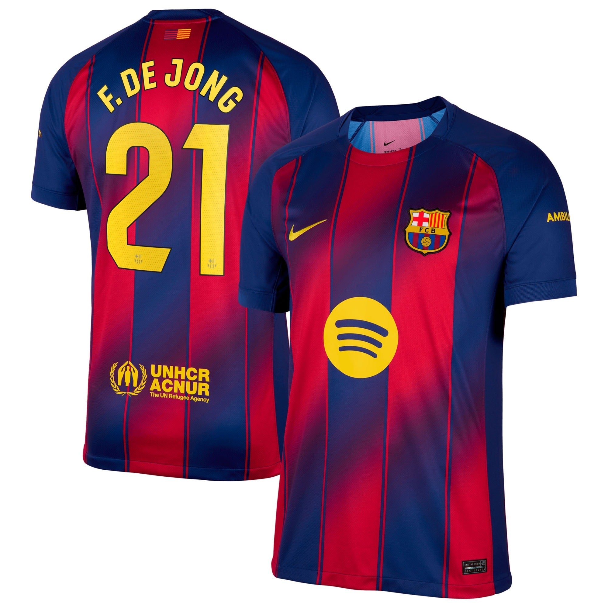 Frenkie de Jong Barcelona 2025/26 Home Shirt - Navy