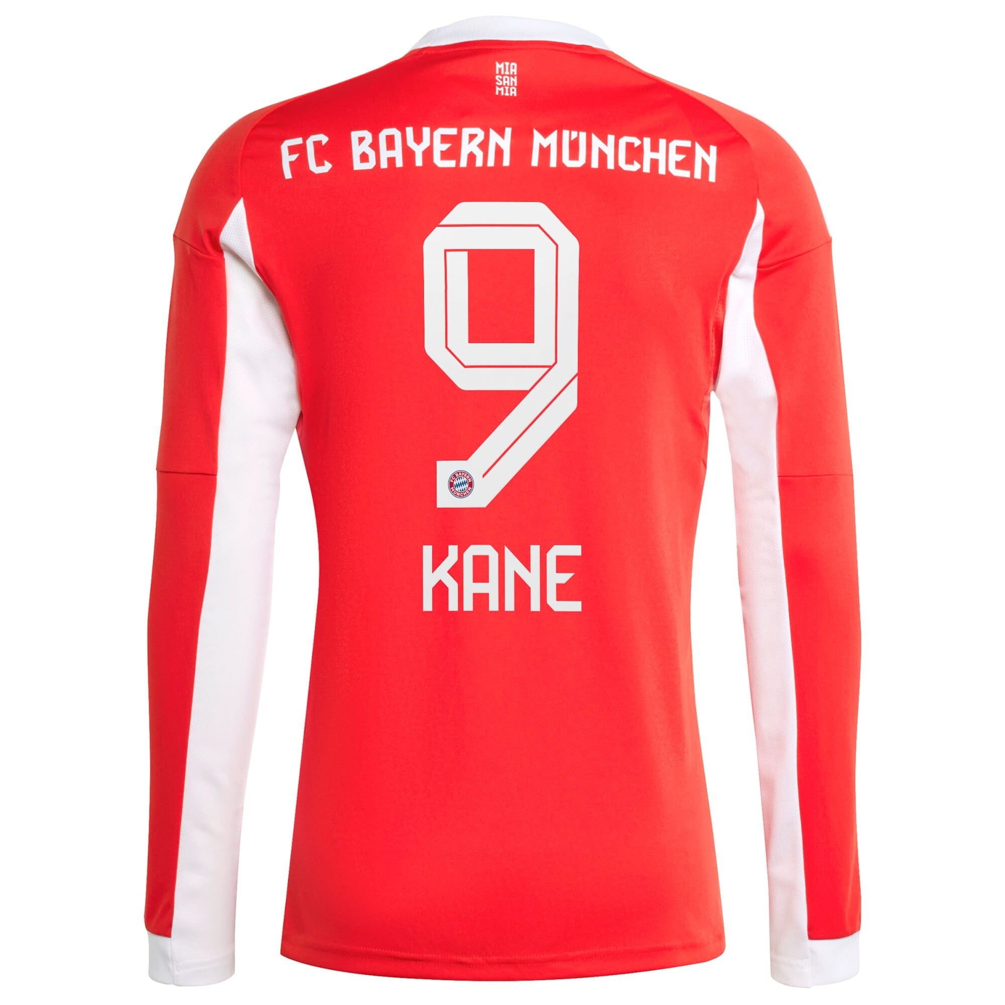 Harry Kane Bayern Munich 2025/26 Home Long Sleeve Shirt - Red