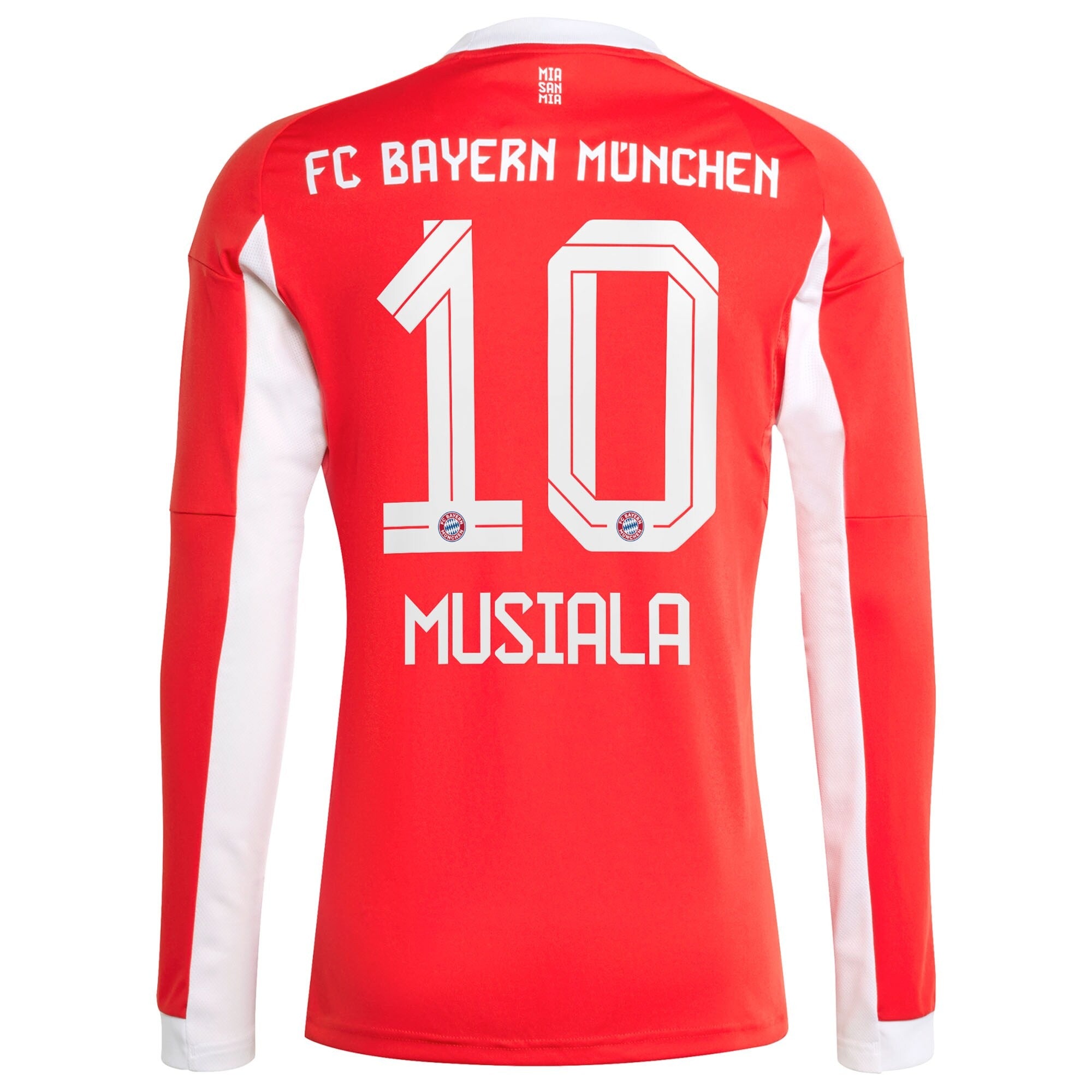 Jamal Musiala Bayern Munich Home 2025/26 Long Sleeve Player Shirt - Red