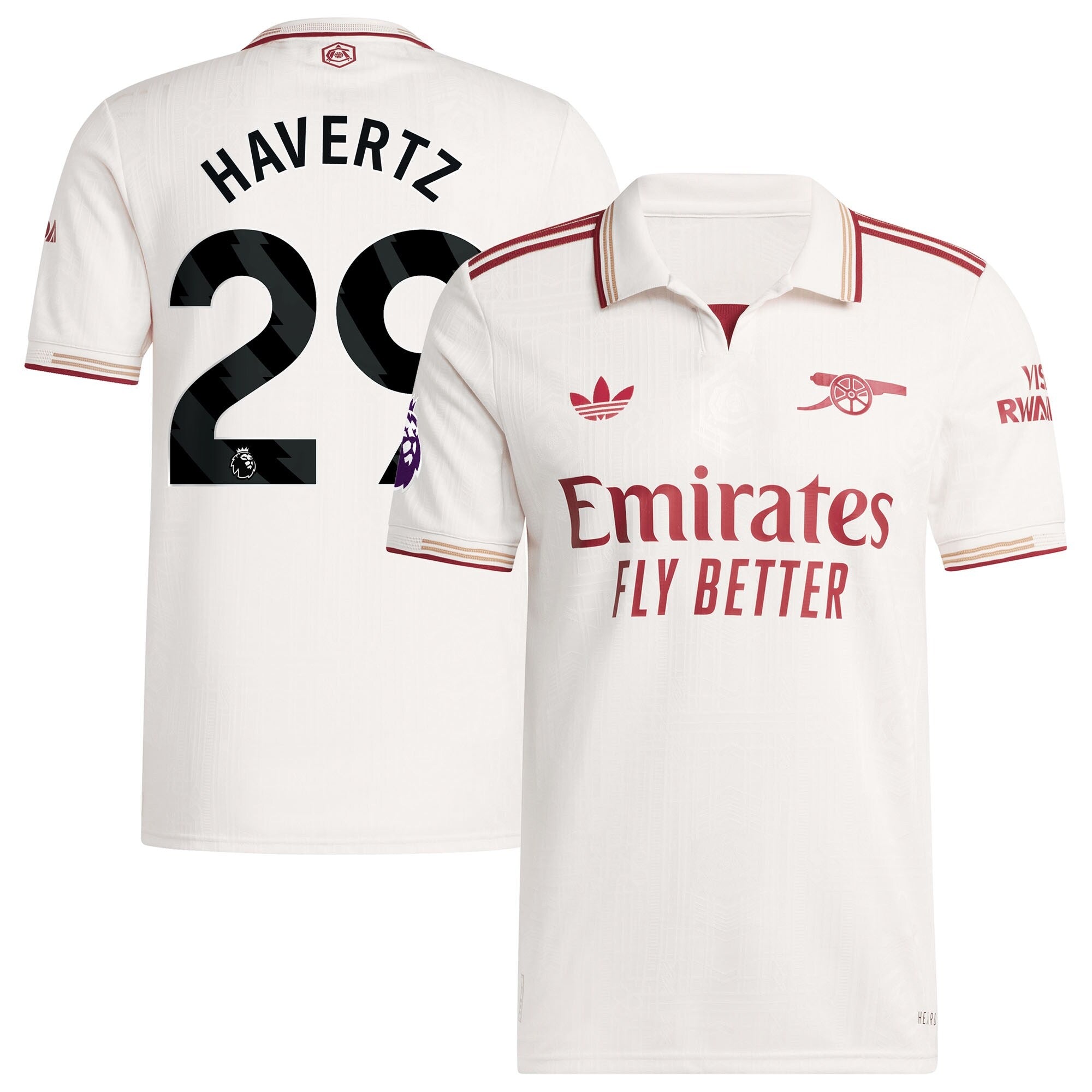 Kai Havertz Arsenal 2025/26 Third Player Shirt - White