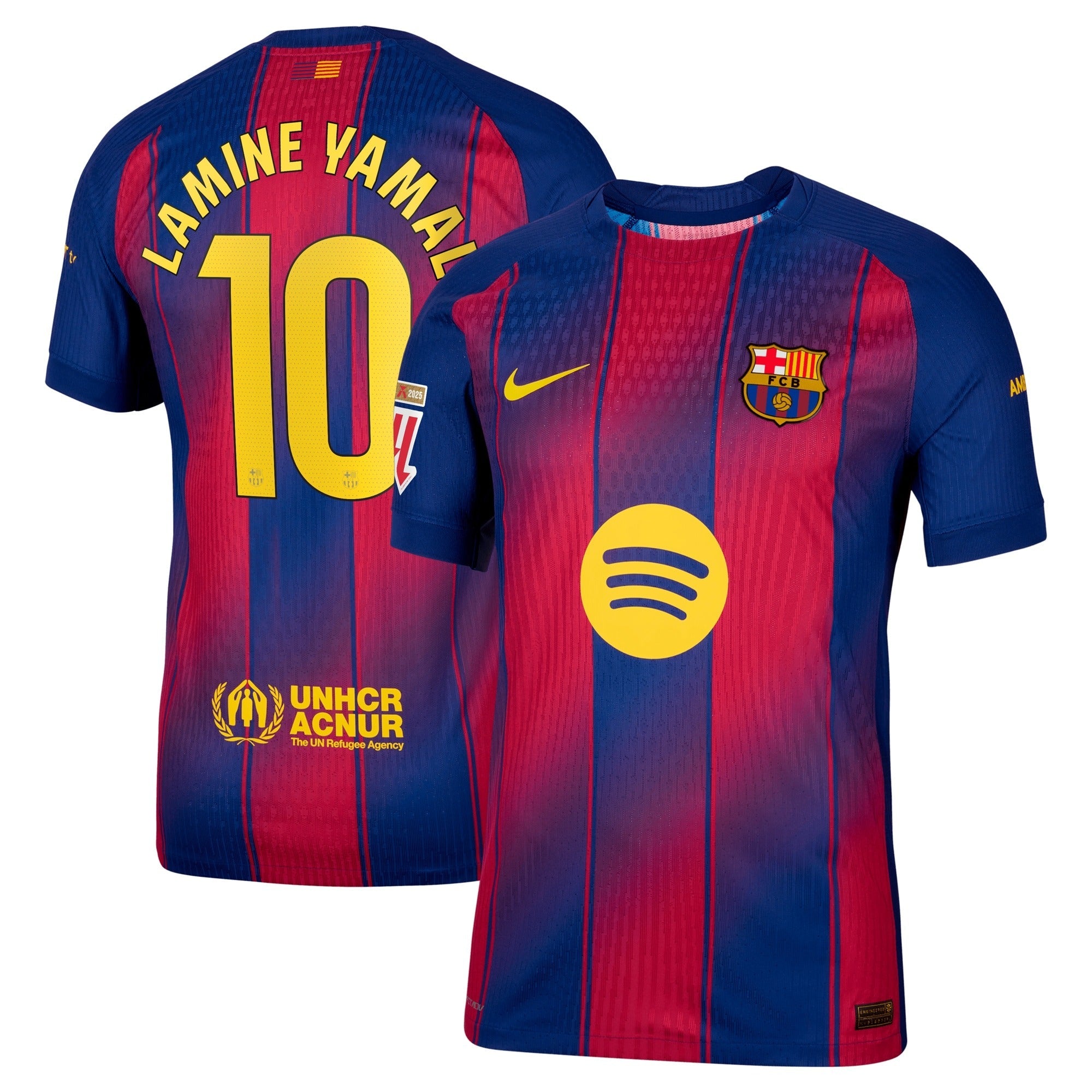 Lamine Yamal 10 Barcelona 2025/26 Home Player Shirt - Blue