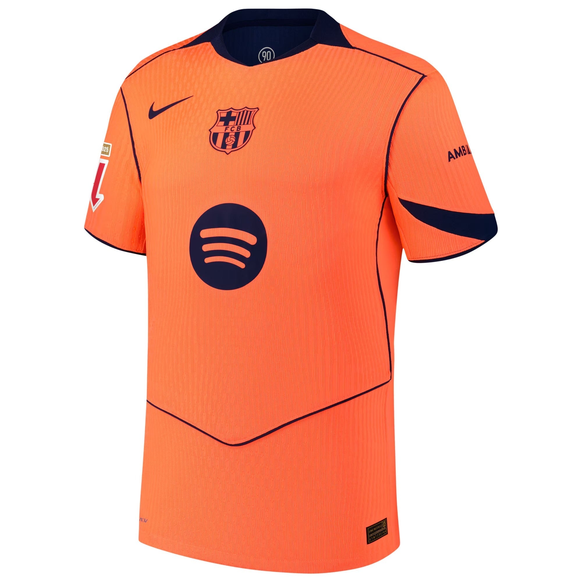 Lionel Messi Barcelona 2025/26 Third Player Shirt - Orange (Copy)