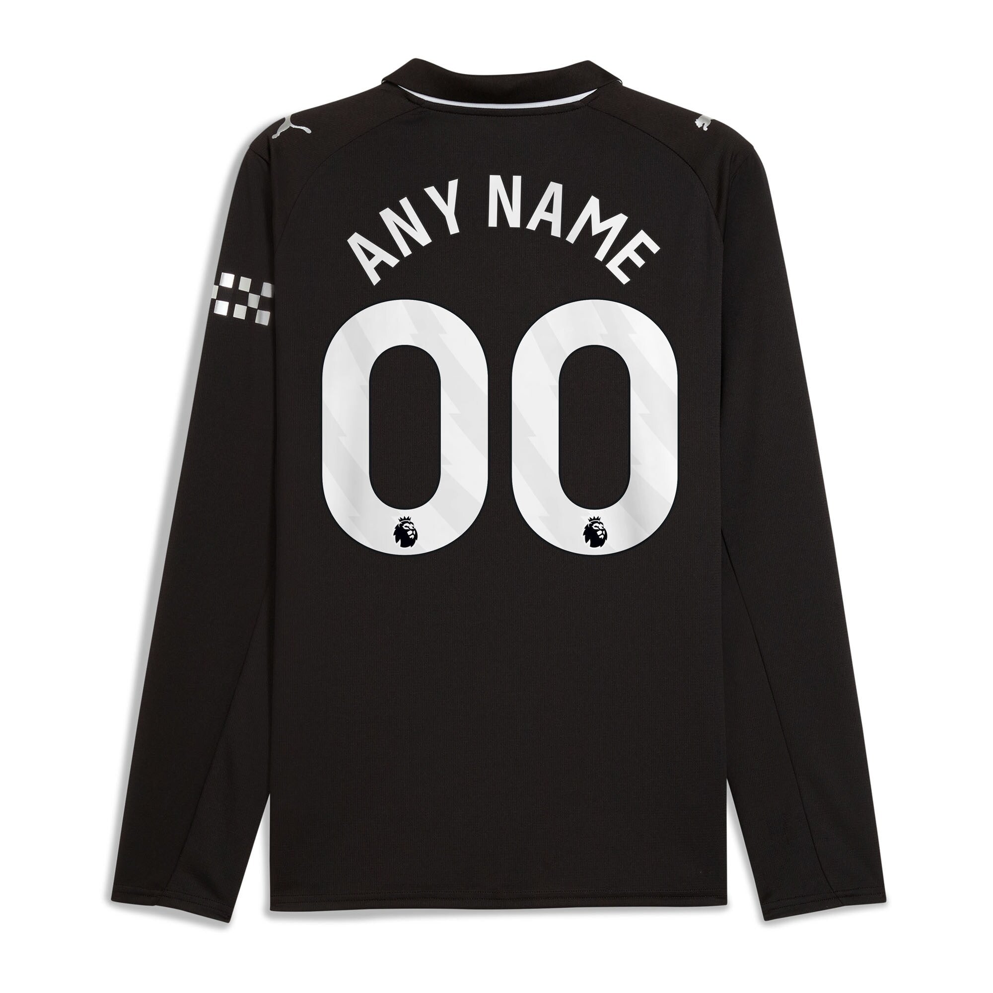 Manchester City 2025/26 Away Long Sleeve Custom Shirt - Black