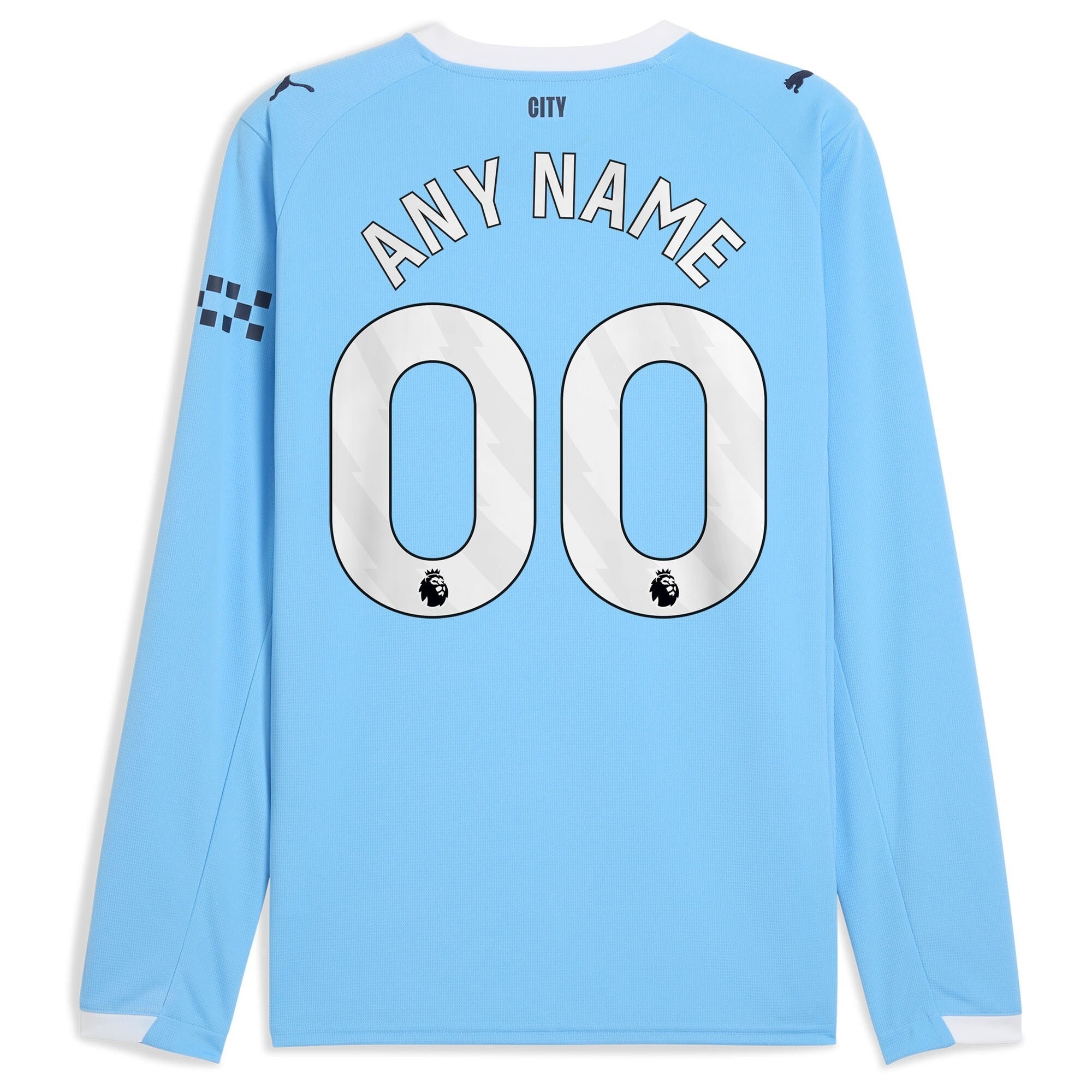Manchester City 2025/26 Home Long Sleeve Custom Shirt - Sky Blue