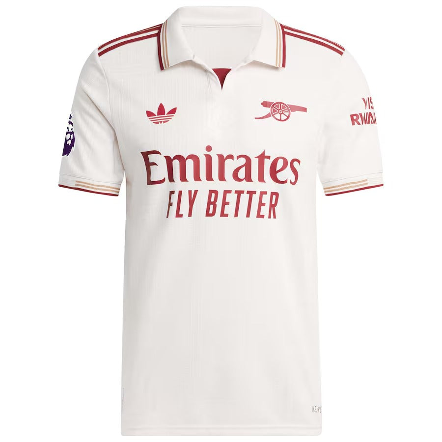 Martin Ădegaard Arsenal 2025/26 Third Player Shirt - White