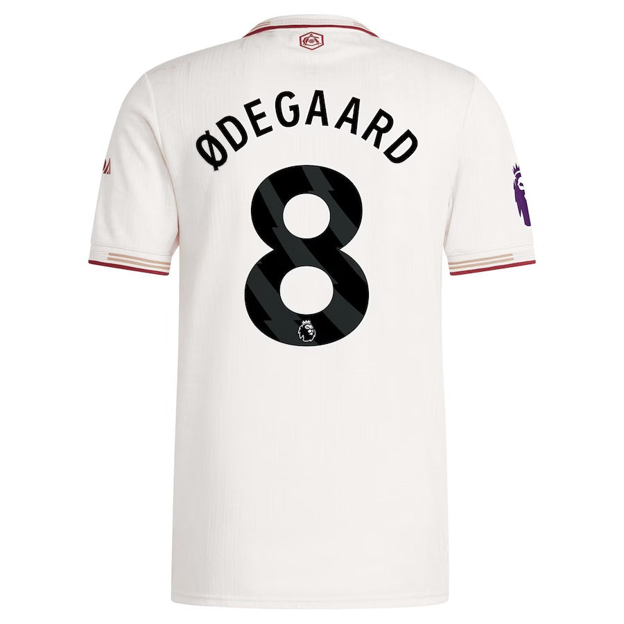 Martin Ødegaard Arsenal 2025/26 Third Player Shirt - White