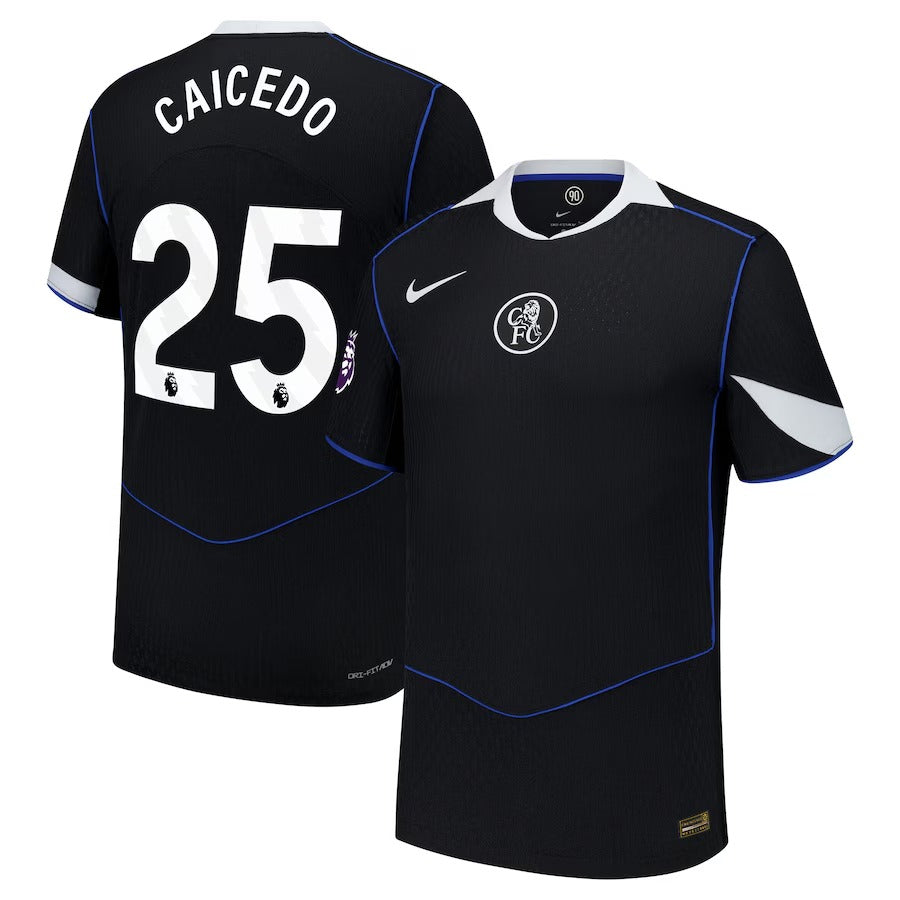 Moisés Caicedo Chelsea 2025/26 Third Player Shirt - Black