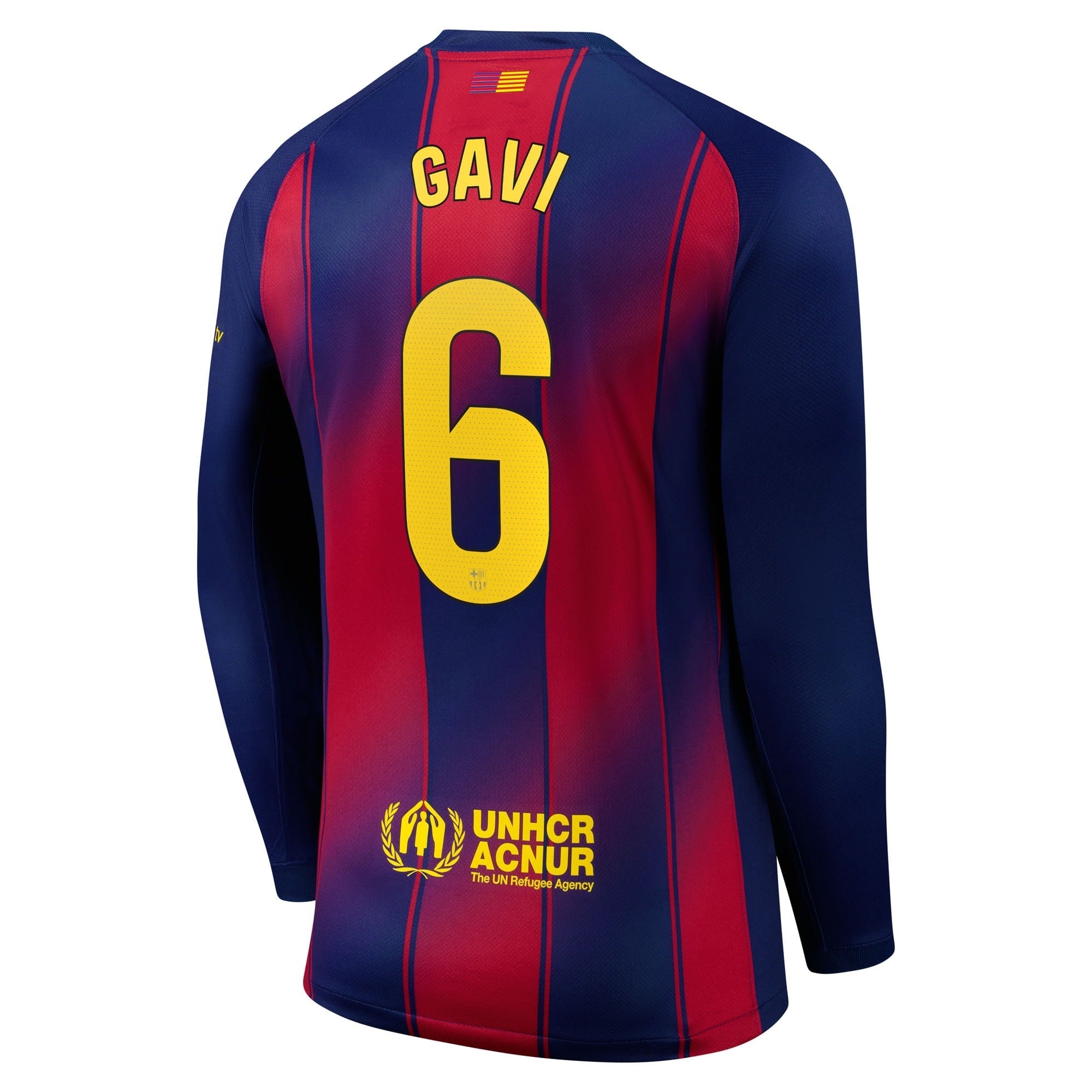 Gavi Barcelona 2025/26 Home Long Sleeve Shirt - Navy
