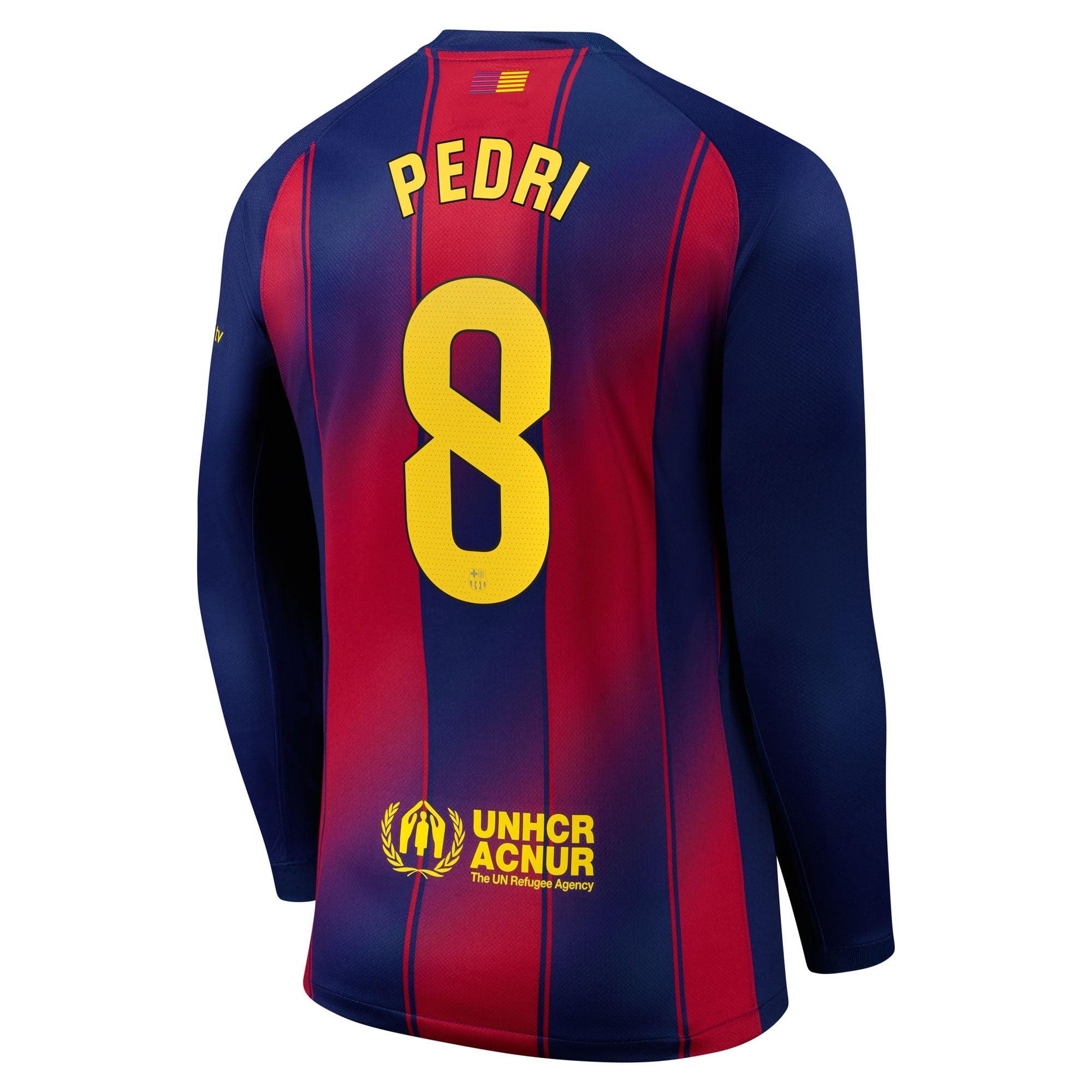 Pedri Barcelona 2025/26 Home Long Sleeve Shirt - Navy