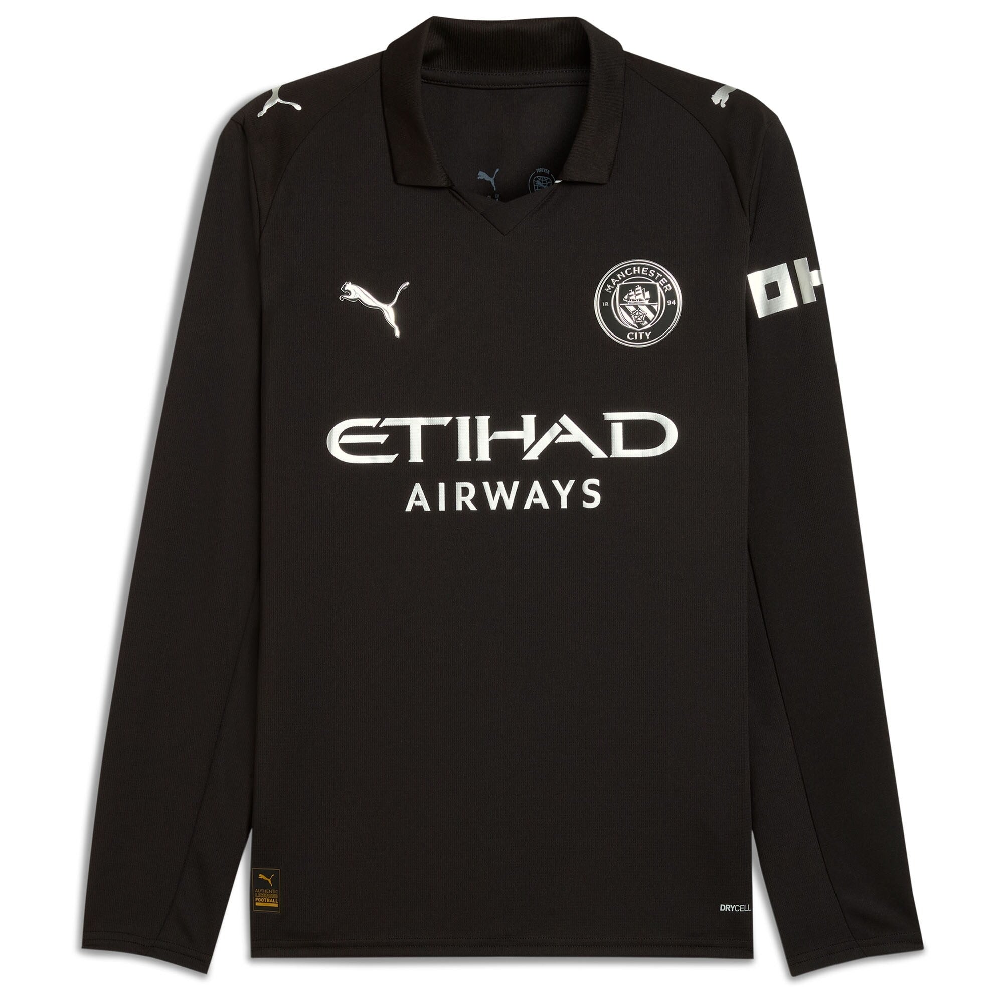 Phil Foden Manchester City Away 2025/26 Long Sleeve Player Shirt - Black