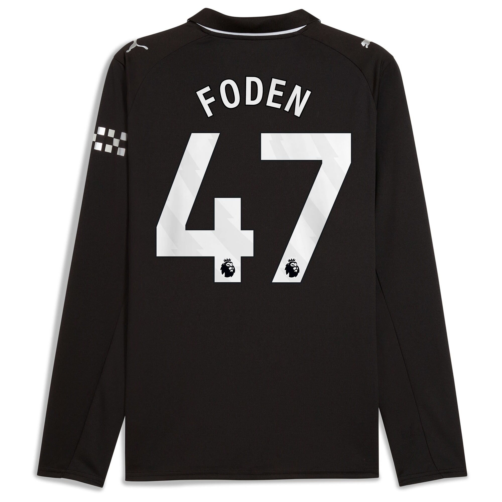Phil Foden Manchester City Away 2025/26 Long Sleeve Player Shirt - Black