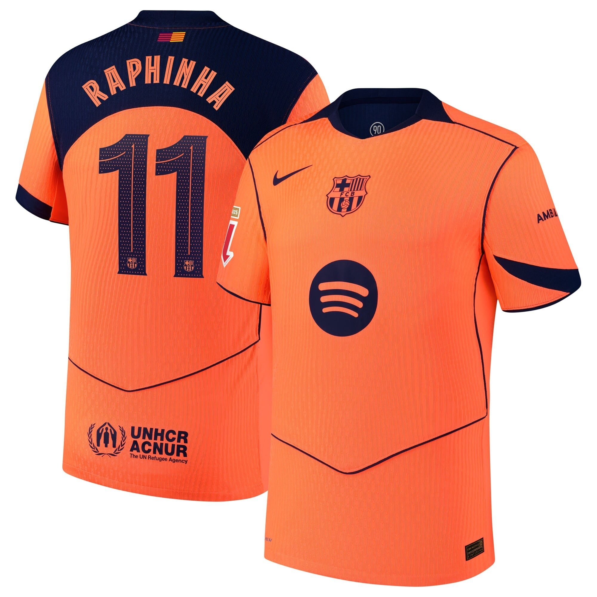 Raphinha Barcelona 2025/26 Third Player Shirt - Orange