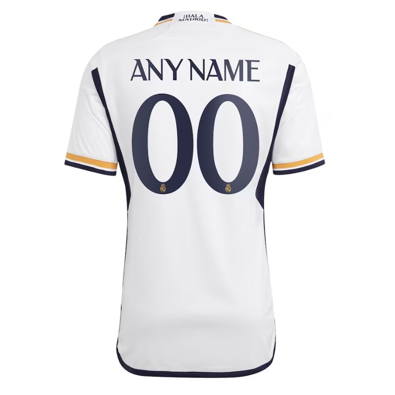 Real Madrid 2023/24 Adidas Home Custom Jersey - White