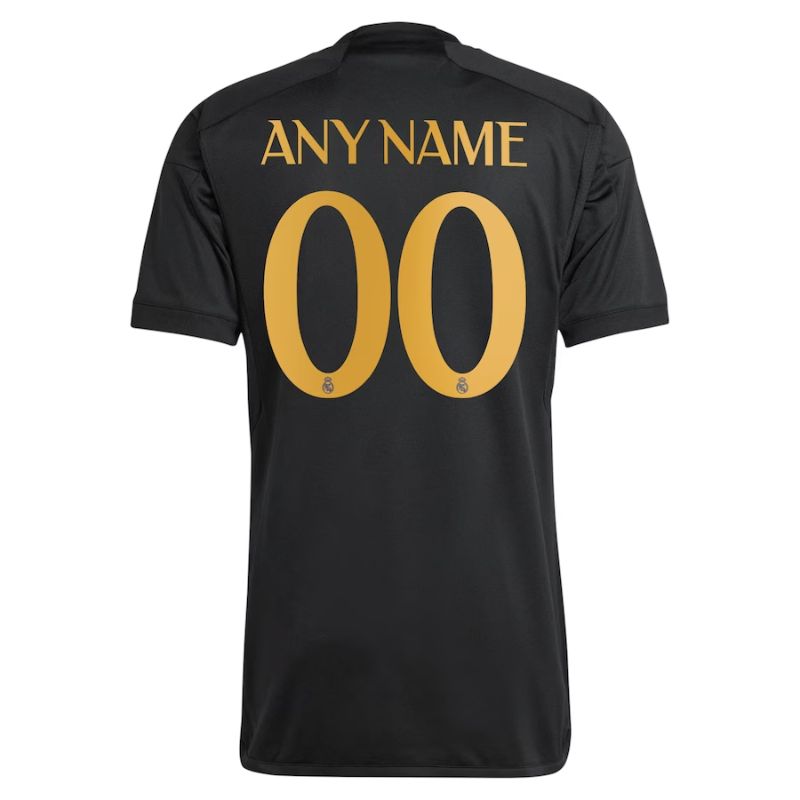 Real Madrid Adidas 2023/24 Third Custom Jersey - Black