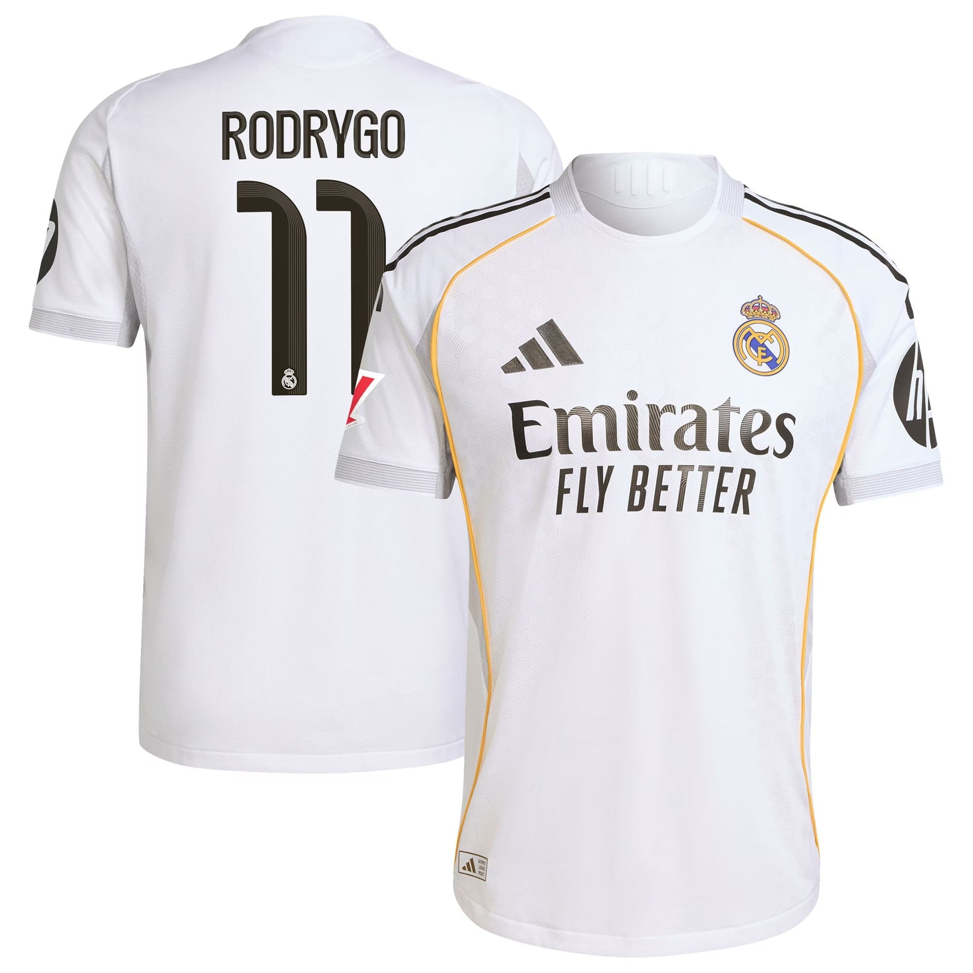 Rodrygo Real Madrid 2025/26 Home Shirt - White