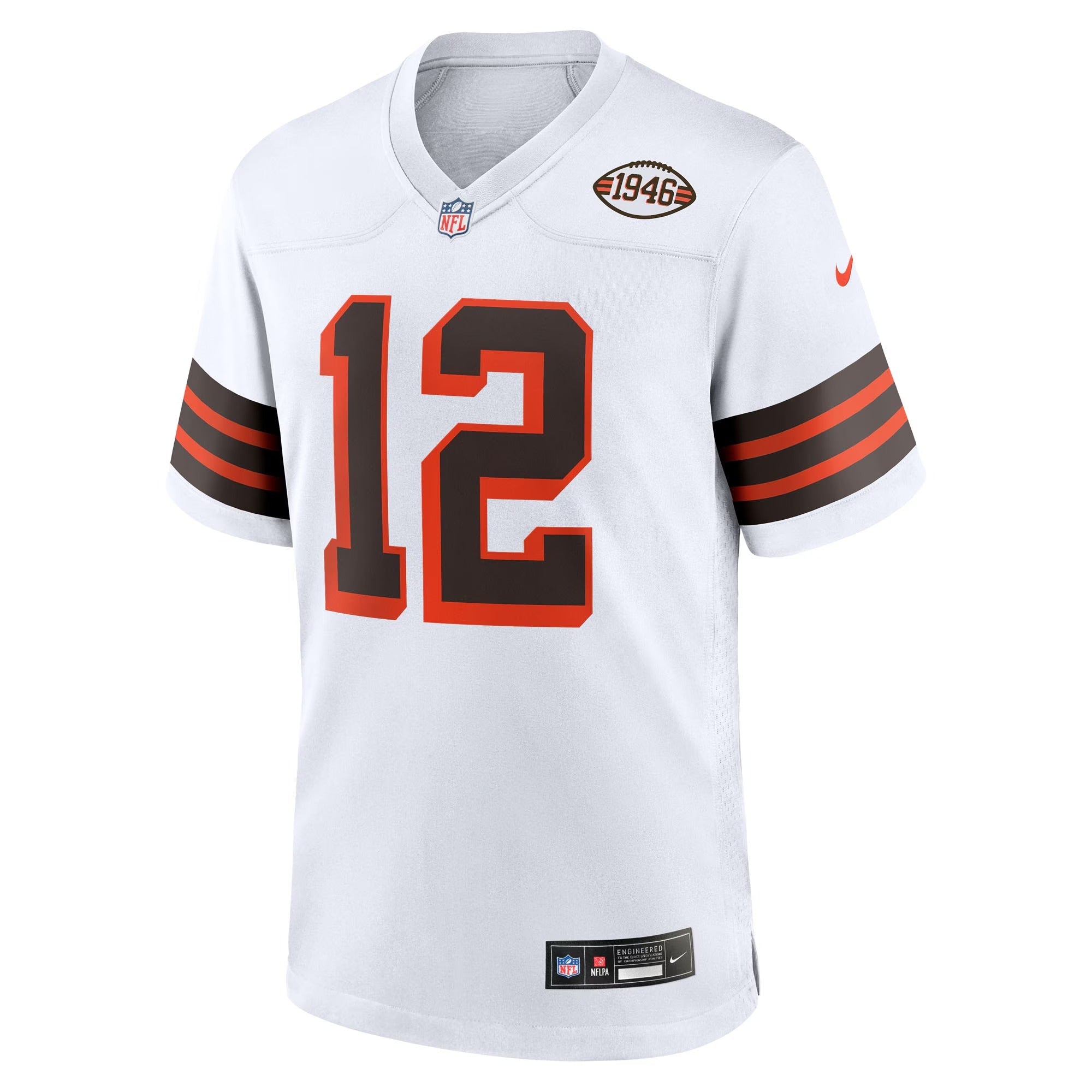 Shedeur Sanders Cleveland Browns Authentic 2025 NFL Draft 2nd Alternate Game Shirt - White