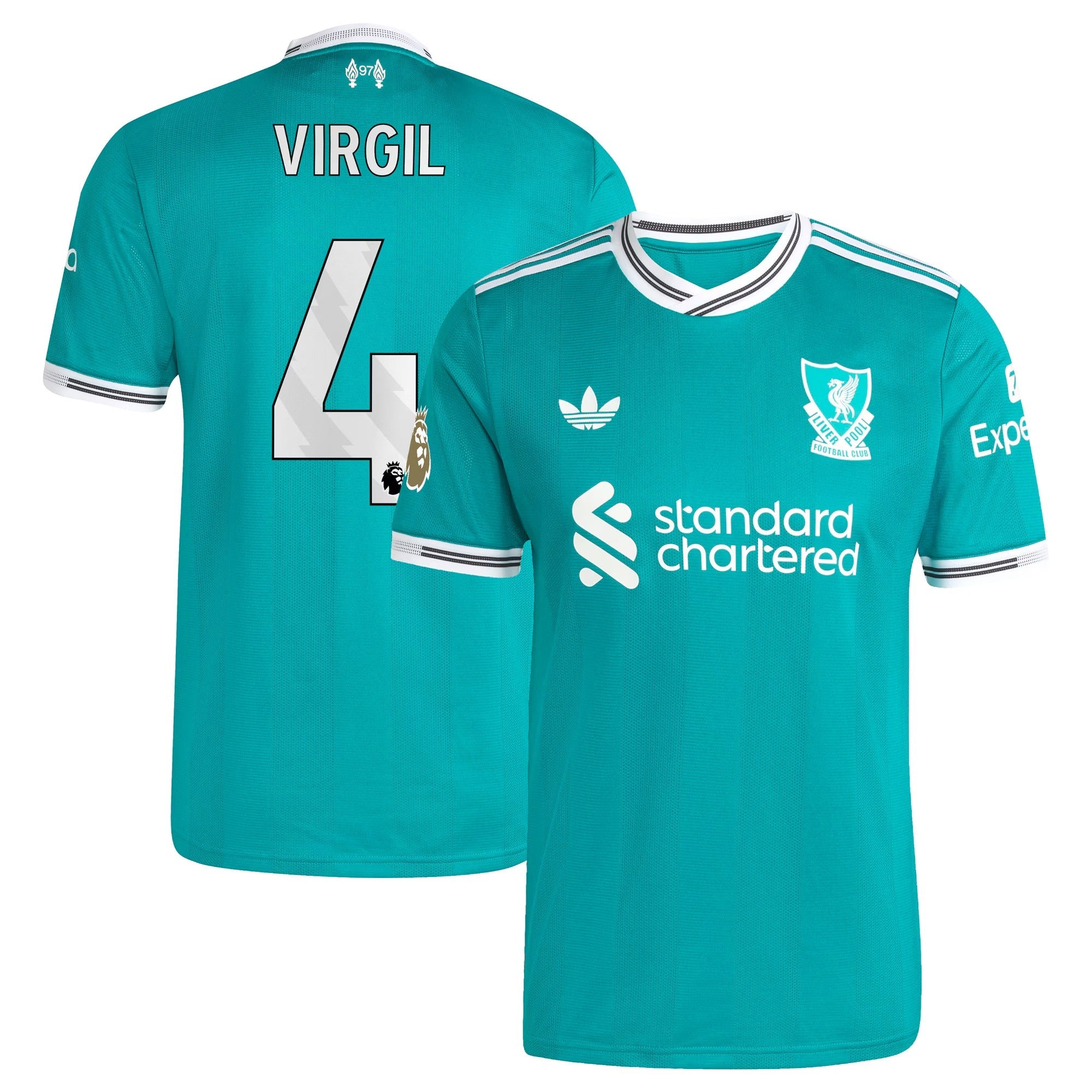 Virgil van Dijk Liverpool 2025/26 Third Player Shirt - Green