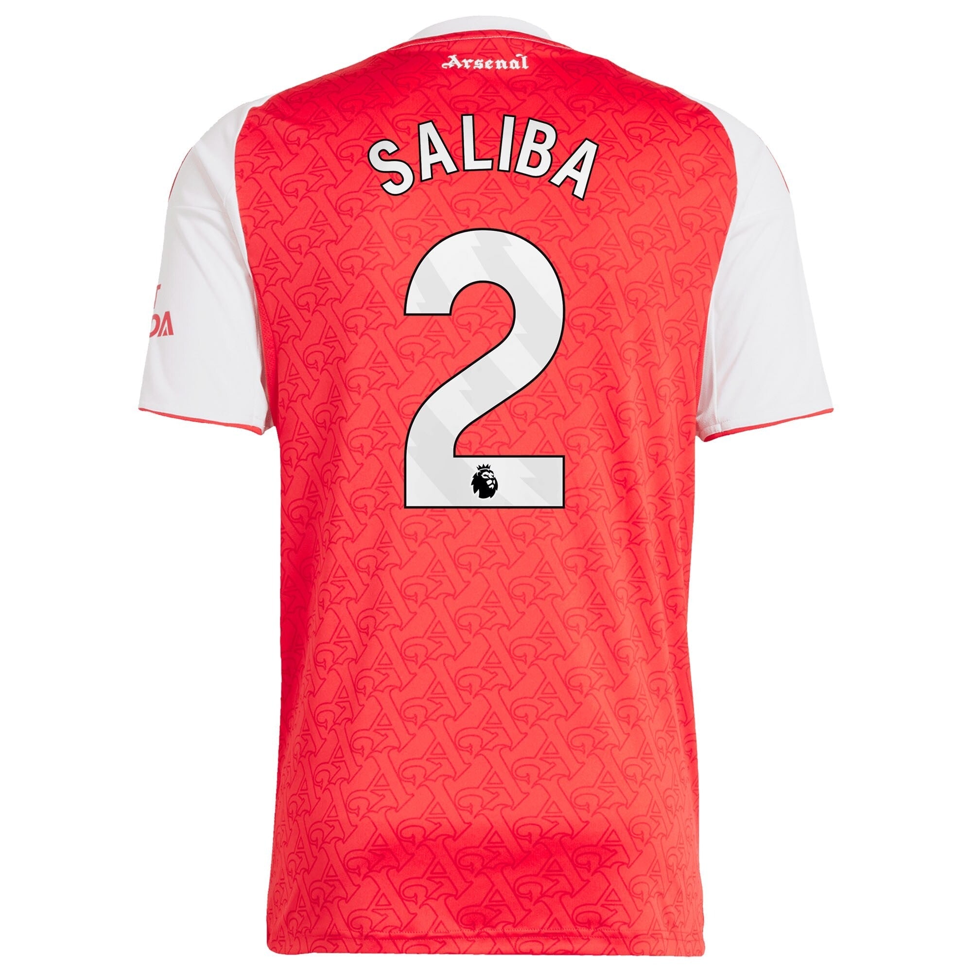 William Saliba Arsenal 2025/26 Home Player Shirt - Red