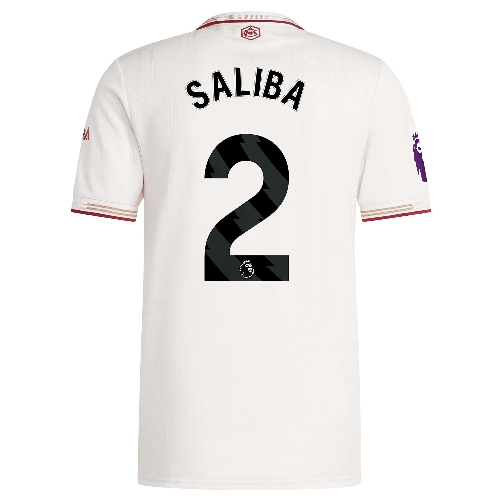 William Saliba Arsenal 2025/26 Third Player Shirt - White