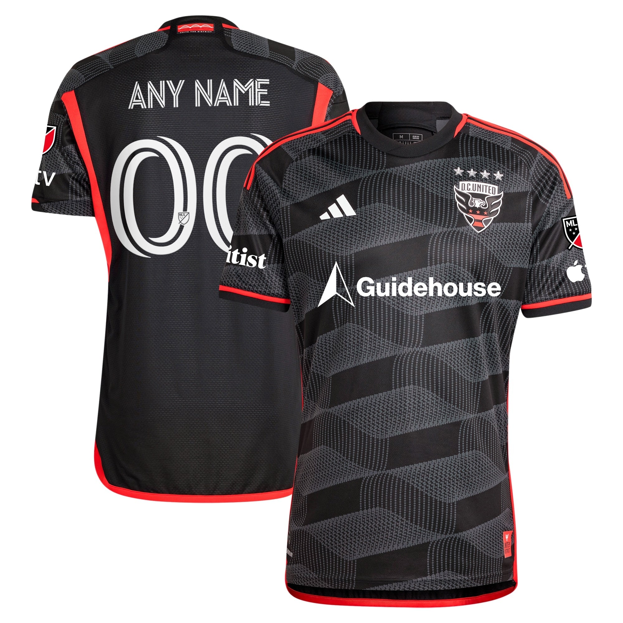 D.C. United adidas 2024 The Icon Kit Custom Jersey – Black