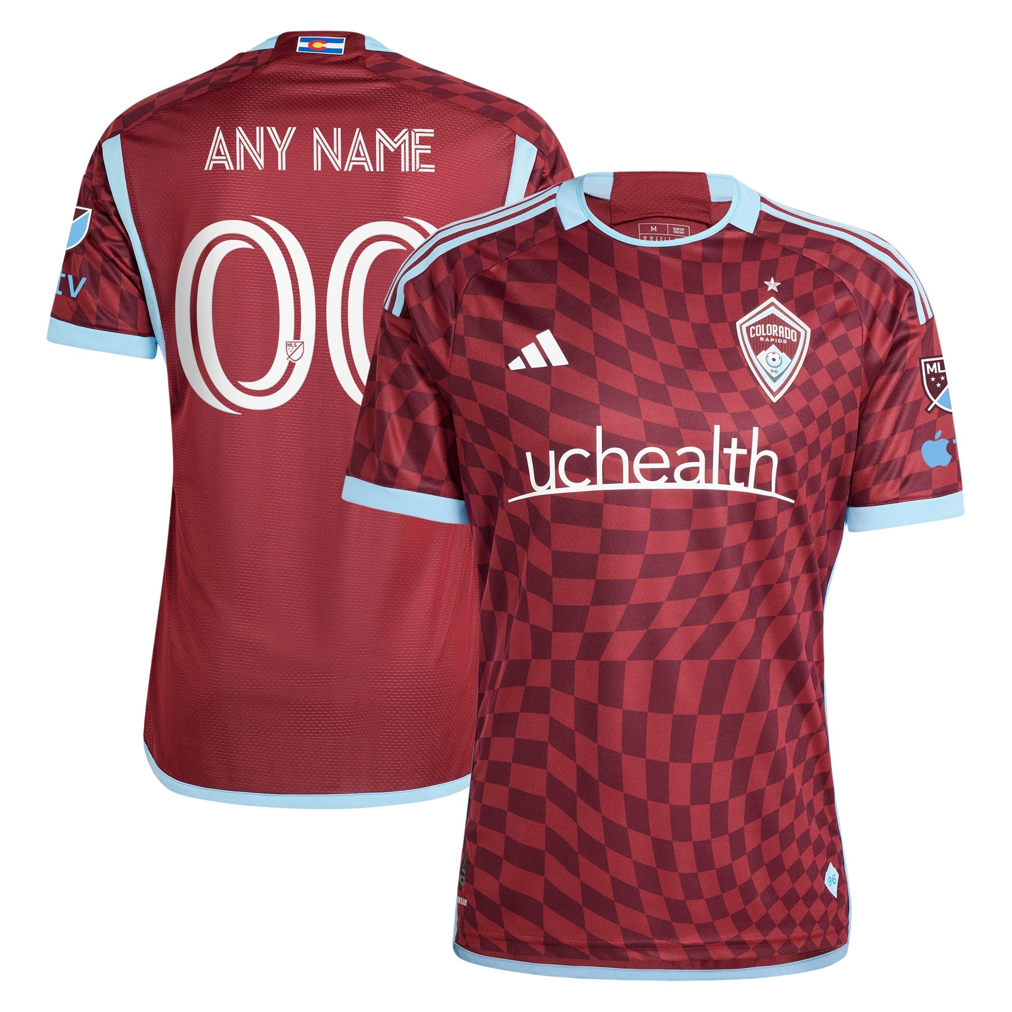 Colorado Rapids adidas 2024 One Flag Kit Custom Jersey - Burgundy