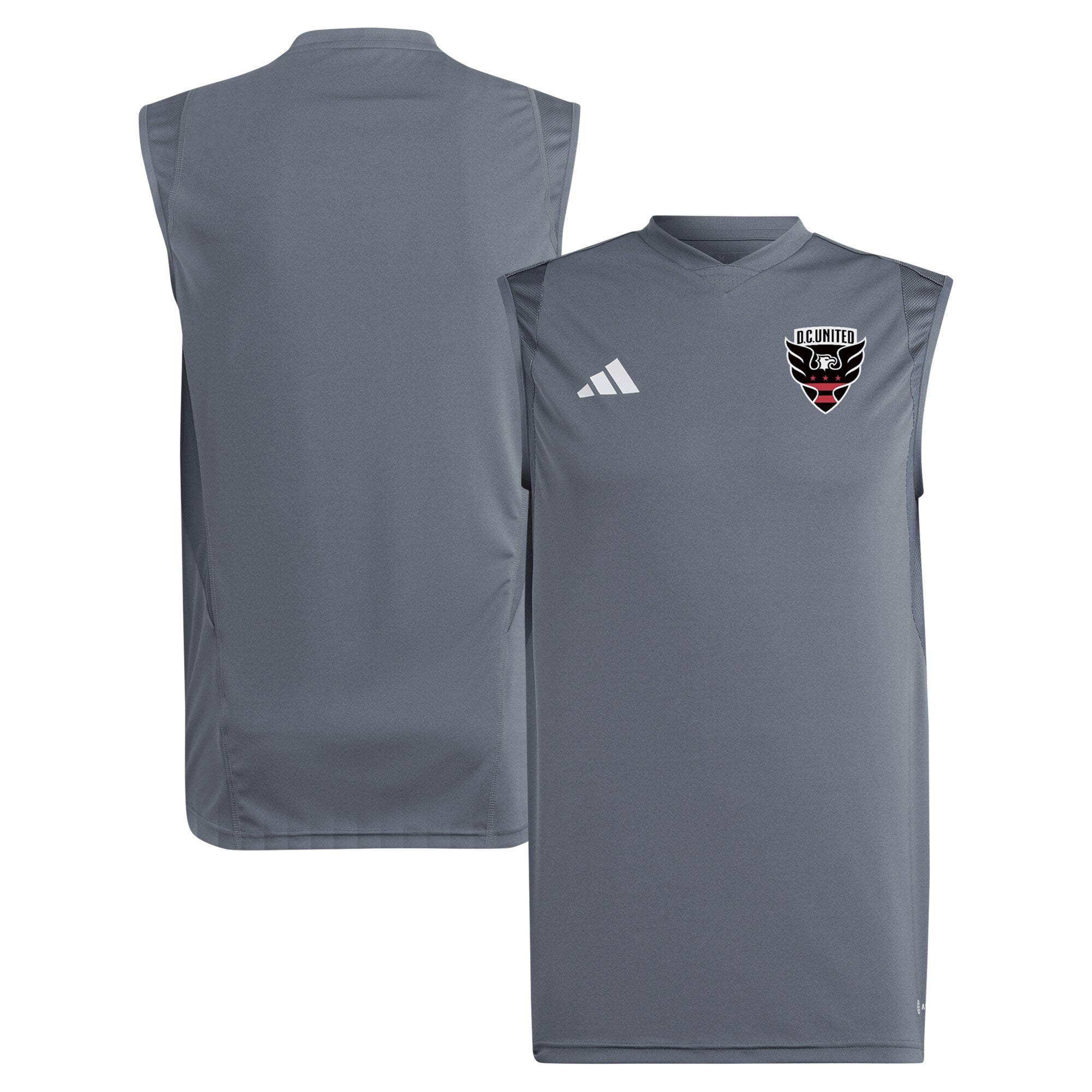 D.C. United adidas 2024 Sleeveless Training Jersey - Gray
