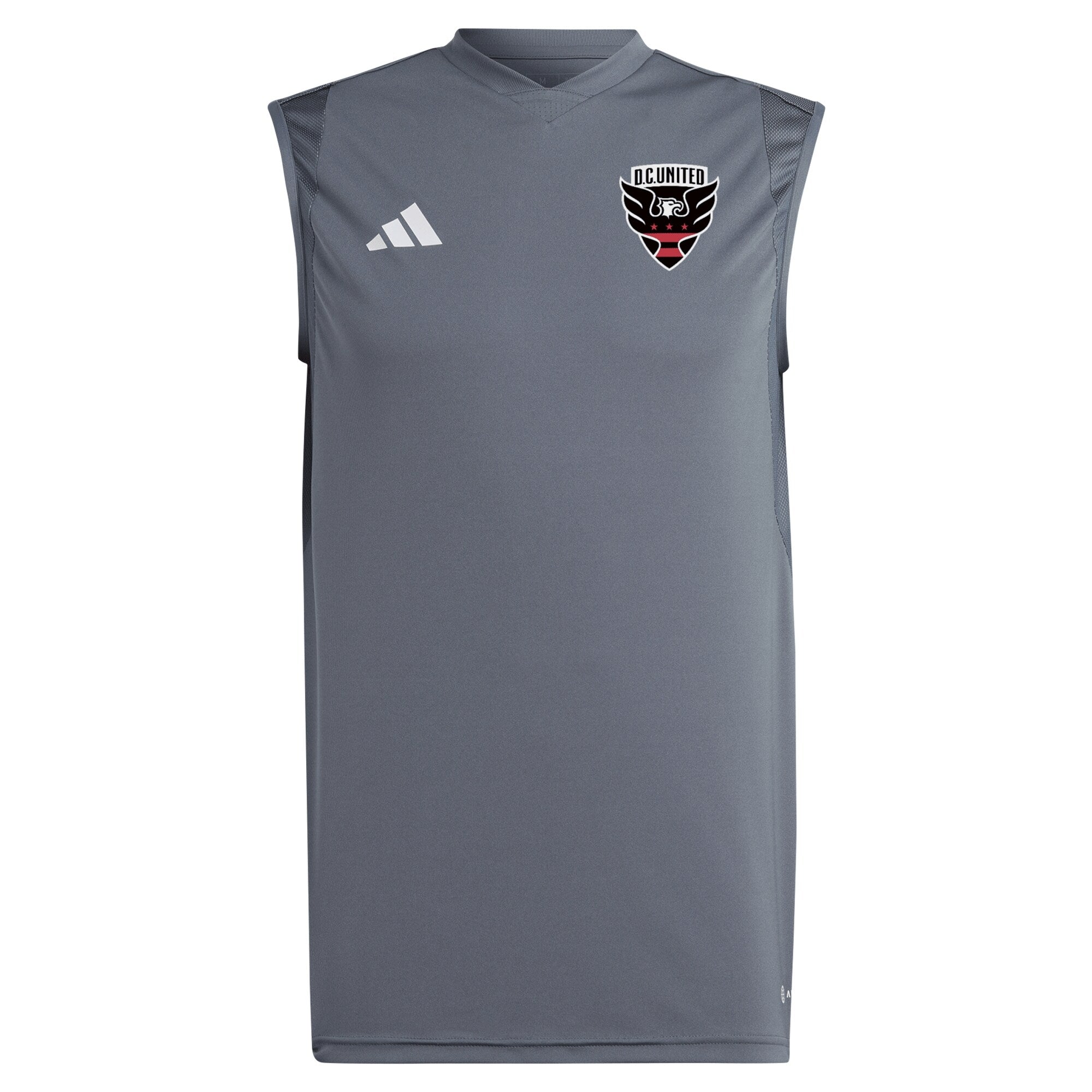 D.C. United adidas 2024 Sleeveless Training Jersey - Gray