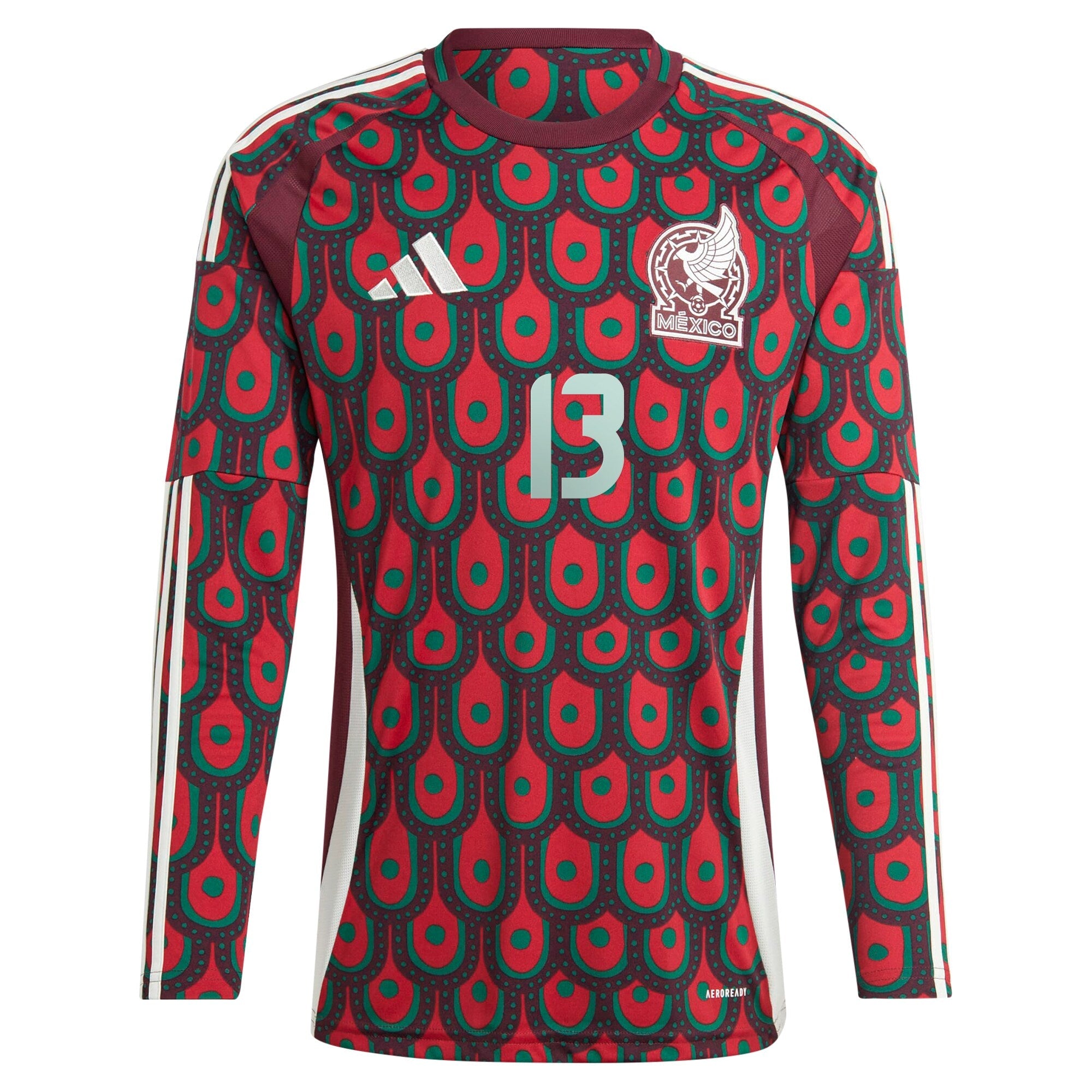 Guillermo Ochoa Mexico National Team adidas 2024 Home Player Long Sleeve Jersey - Burgundy