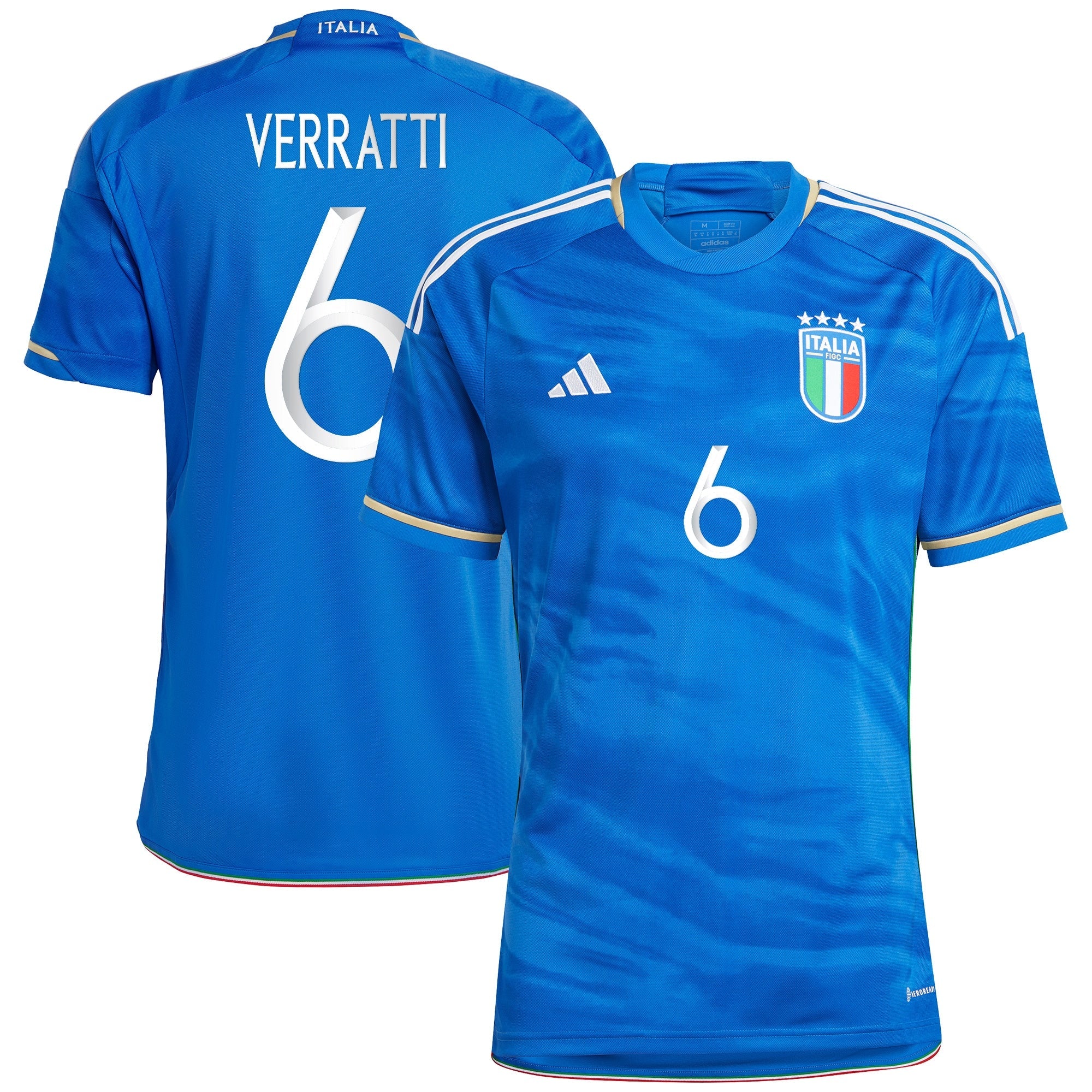 Marco Verratti Italy National Team adidas 2023 Home Jersey - Blue