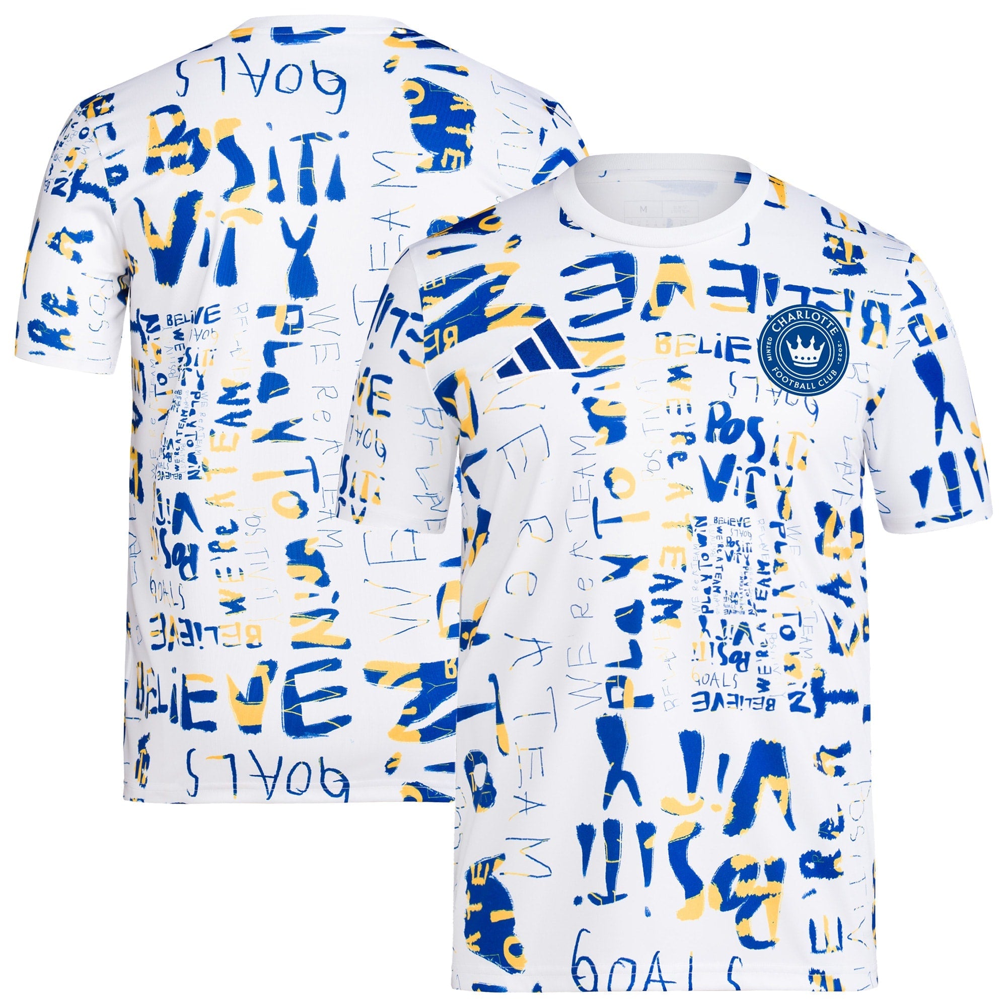 Charlotte FC adidas 2024 MLS Kick Childhood Cancer Pre-Match Top - White