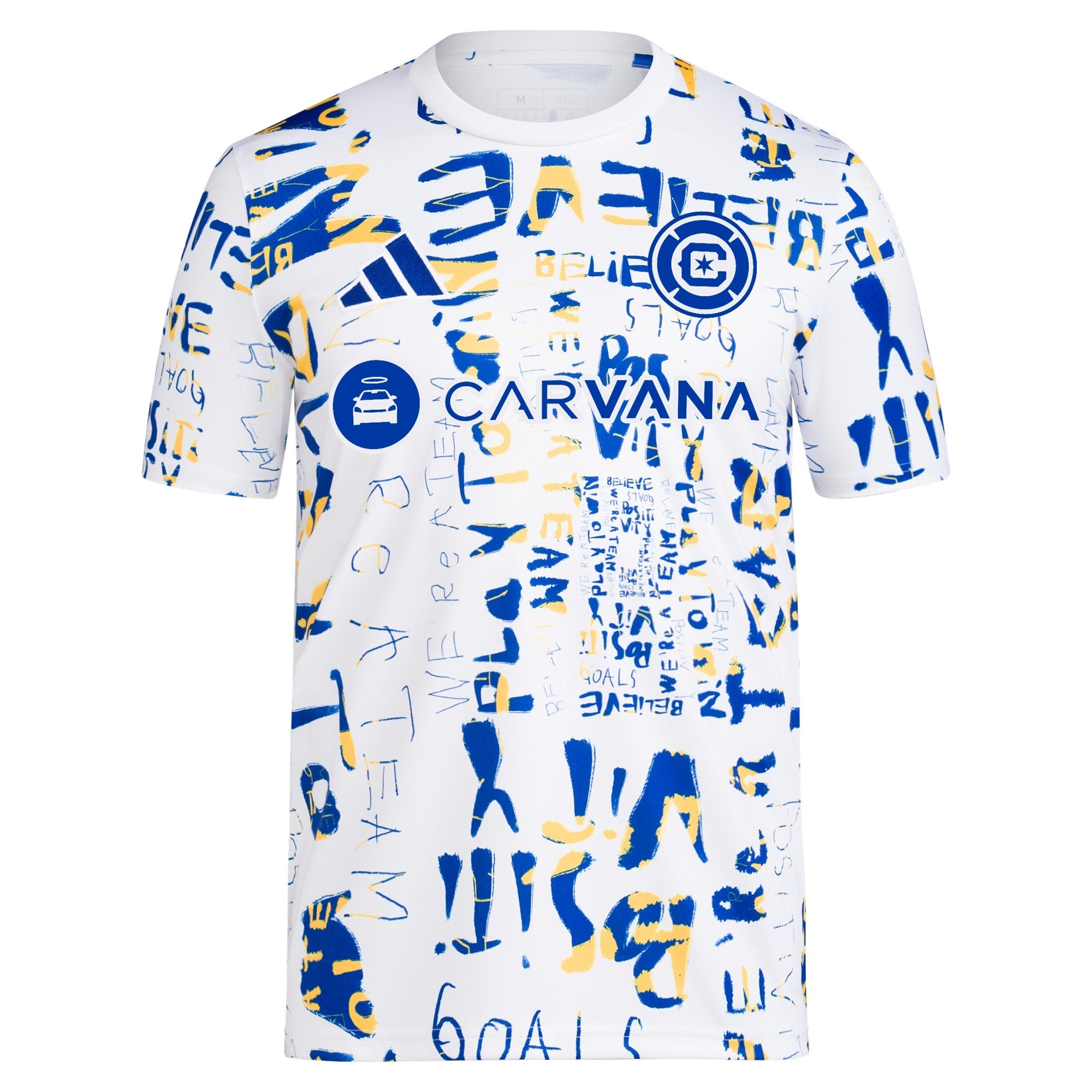 Chicago Fire adidas 2024 MLS Kick Childhood Cancer Pre-Match Top - White