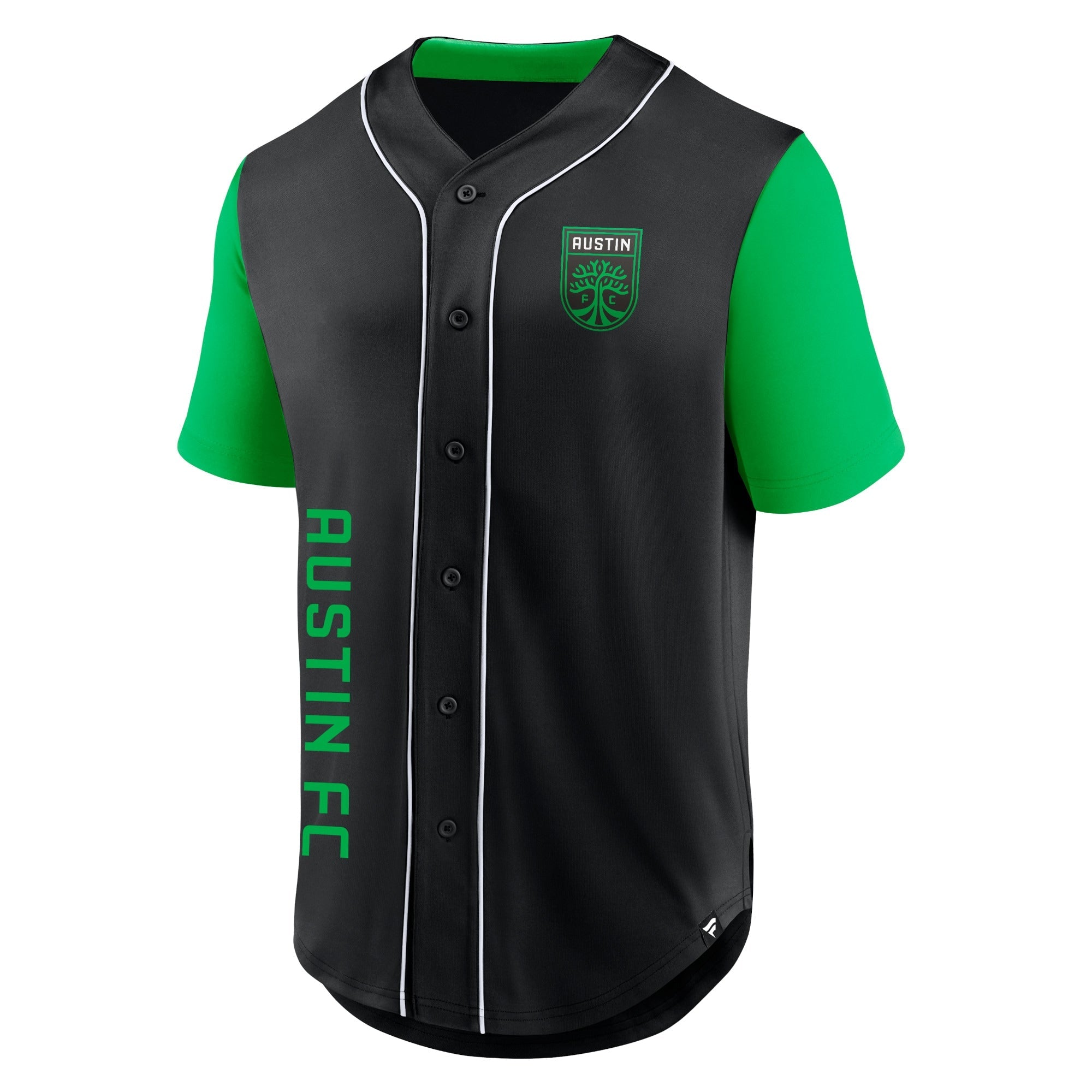 Austin FC Fanatics Balance Fashion Baseball Jersey - Black