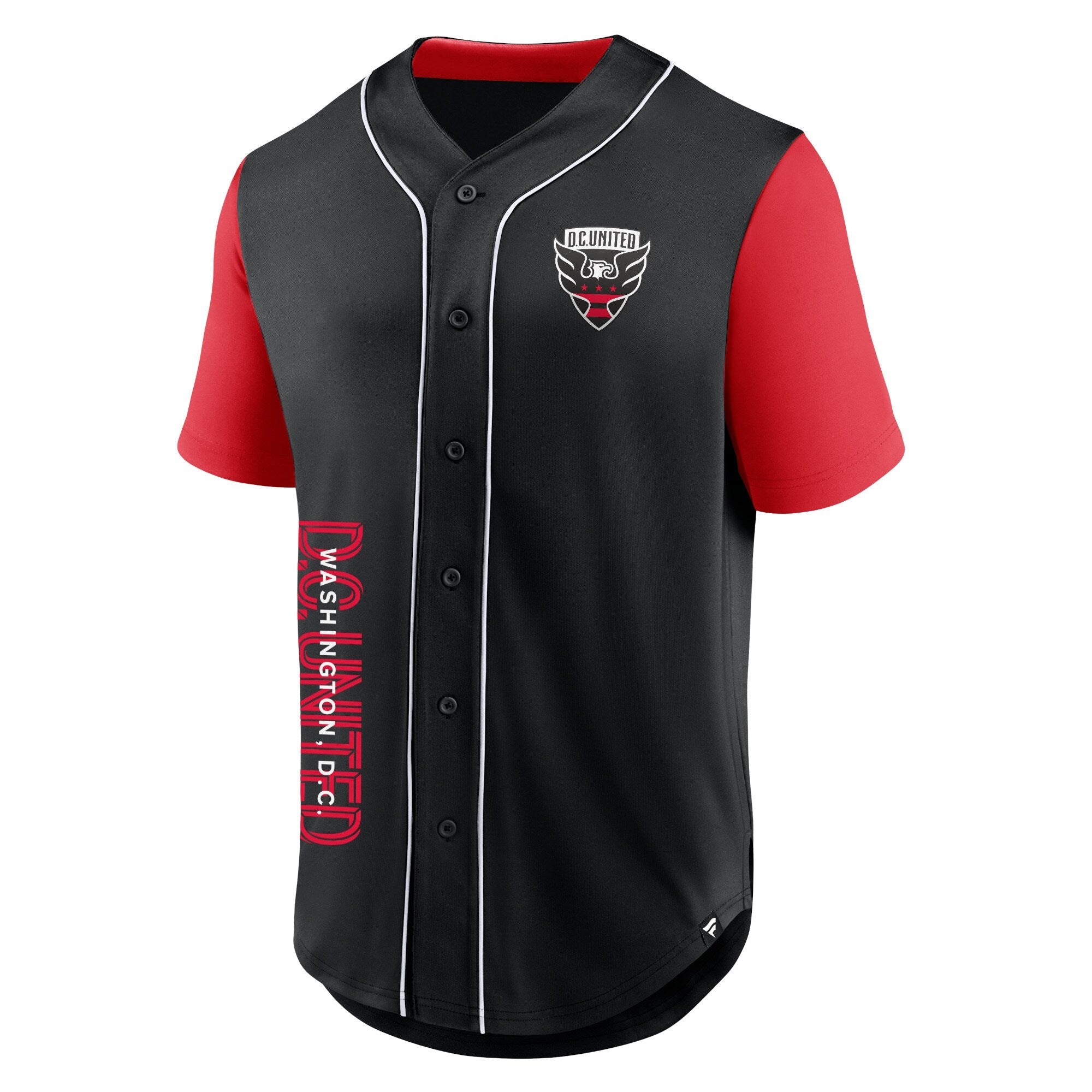 D.C. United Fanatics Balance Fashion Baseball Jersey - Black