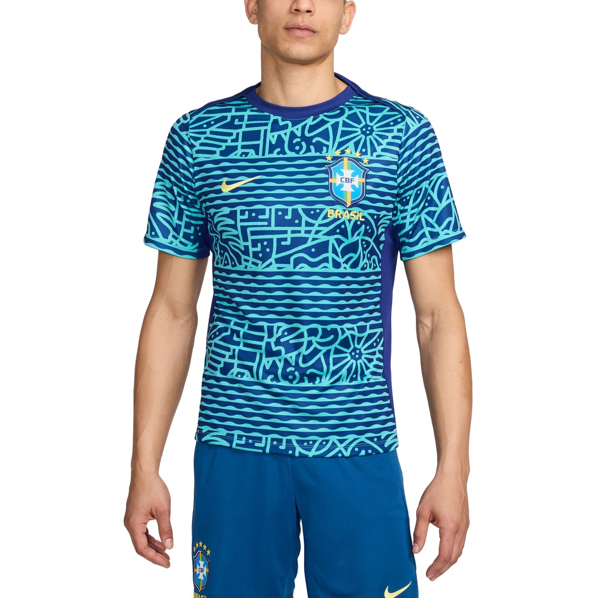 Brazil National Team Nike 2024 Academy Pro Pre-Match Top - Blue